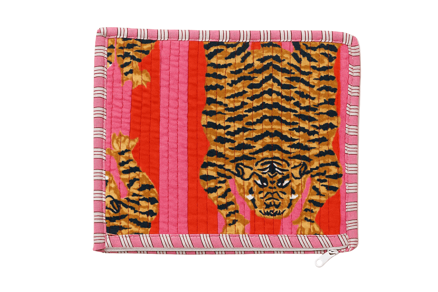 Recycled Flat Pouch — handmade hand block printed cotton pouch, ethically made in Rajasthan, India