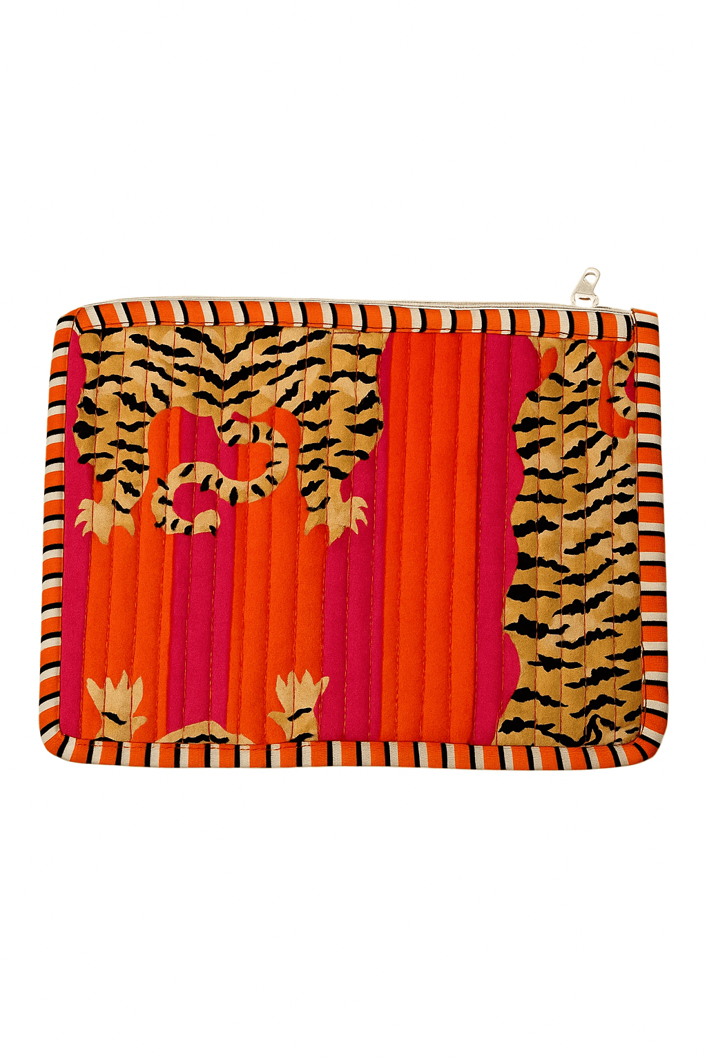 Recycled Flat Pouch — handmade hand block printed cotton pouch, ethically made in Rajasthan, India
