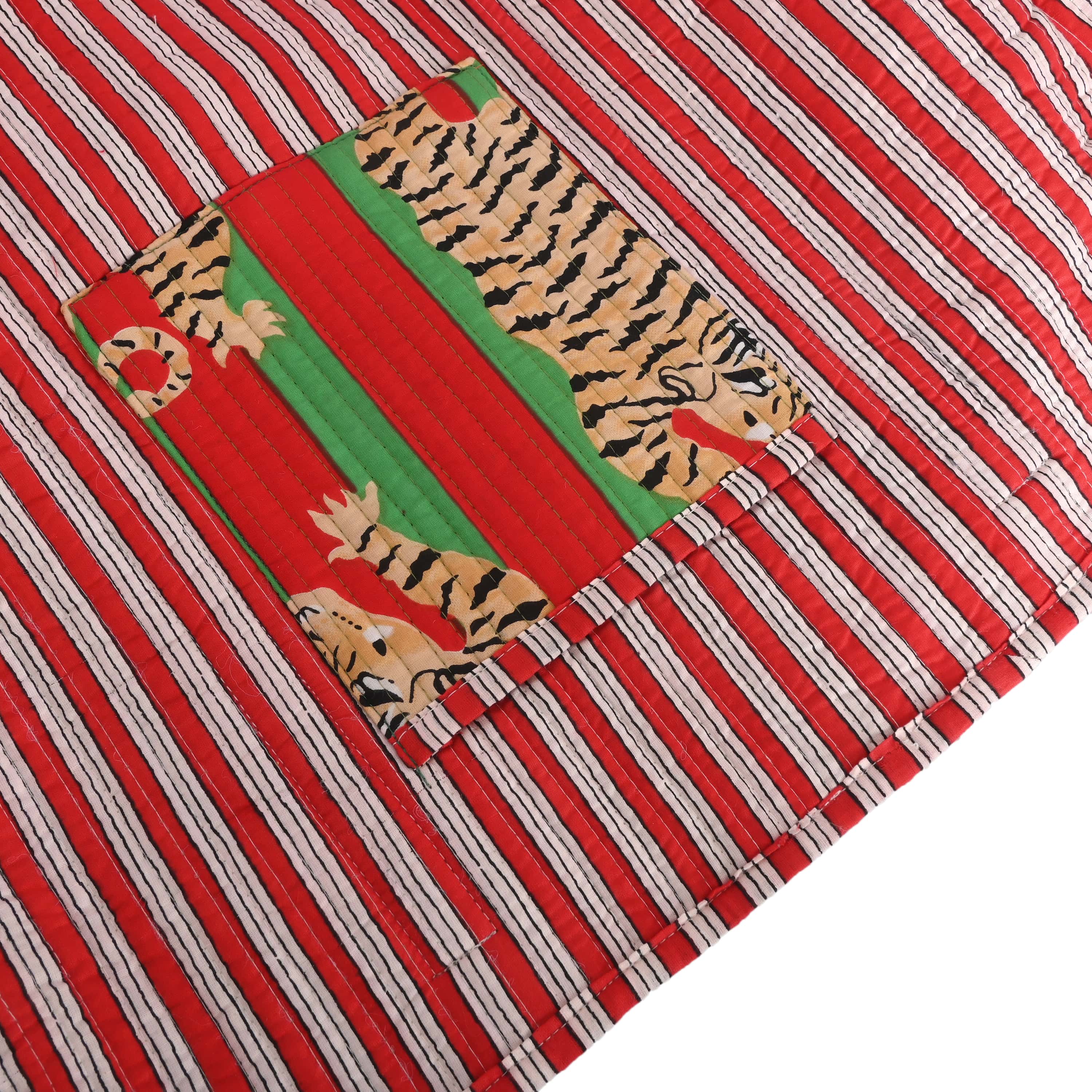 The Tibetan Tiger Tote — handmade hand block printed cotton tote bag, ethically made in Rajasthan, India