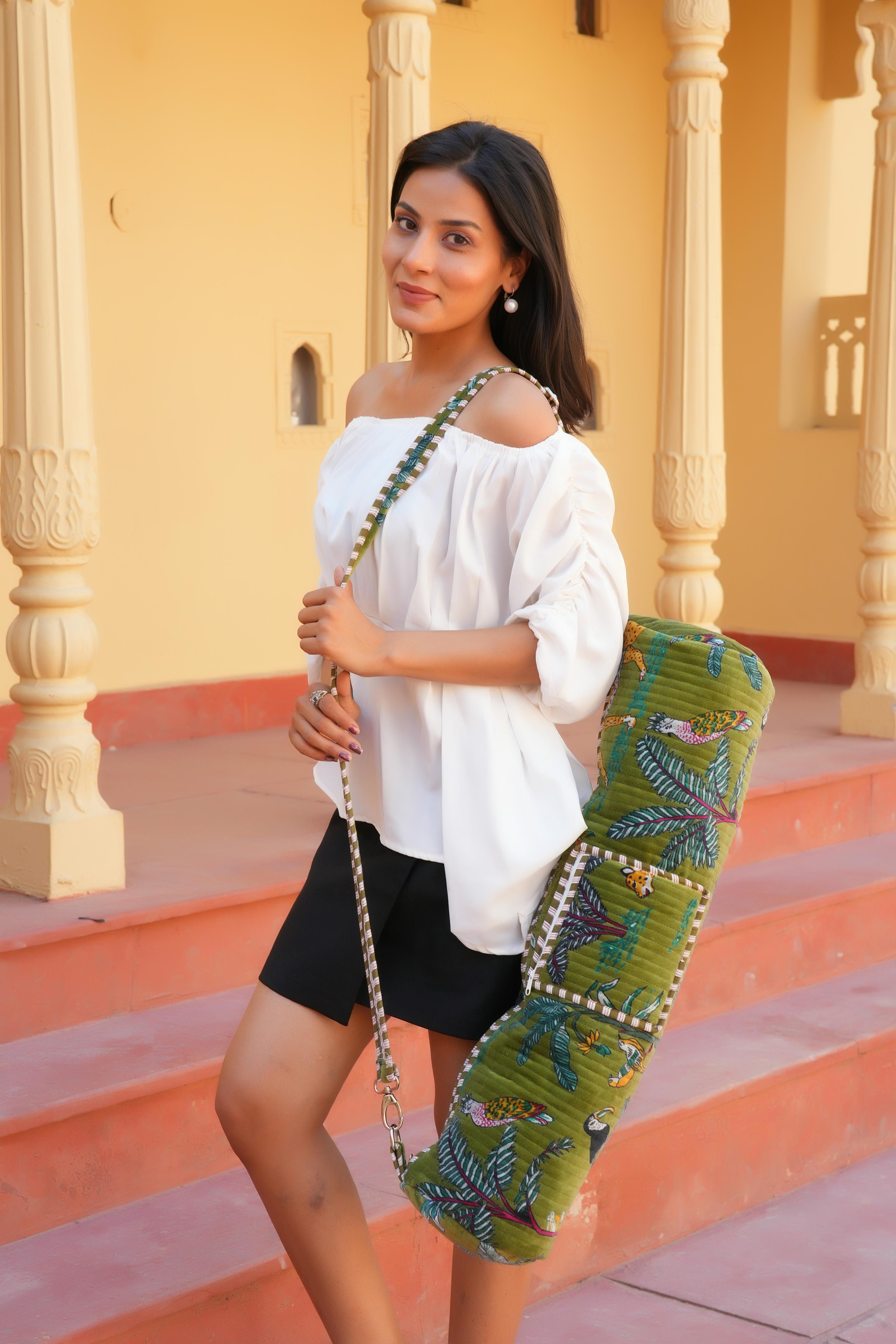 The Jungle Velvet Yoga Bag