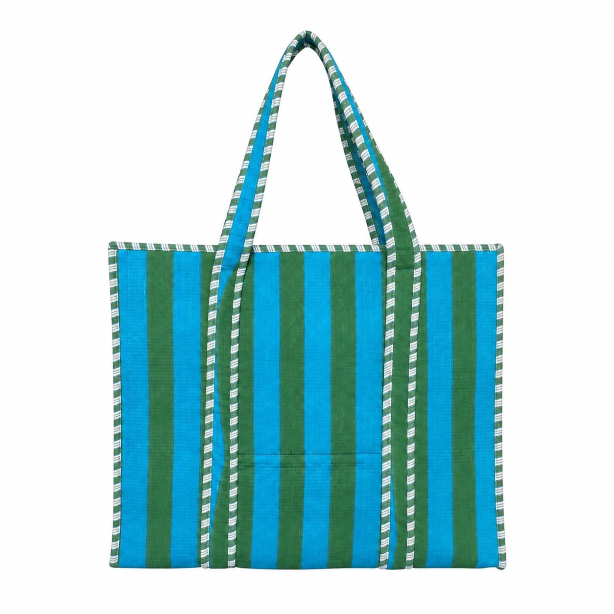 The Stripe Tote — handmade hand block printed cotton tote bag, ethically made in Rajasthan, India