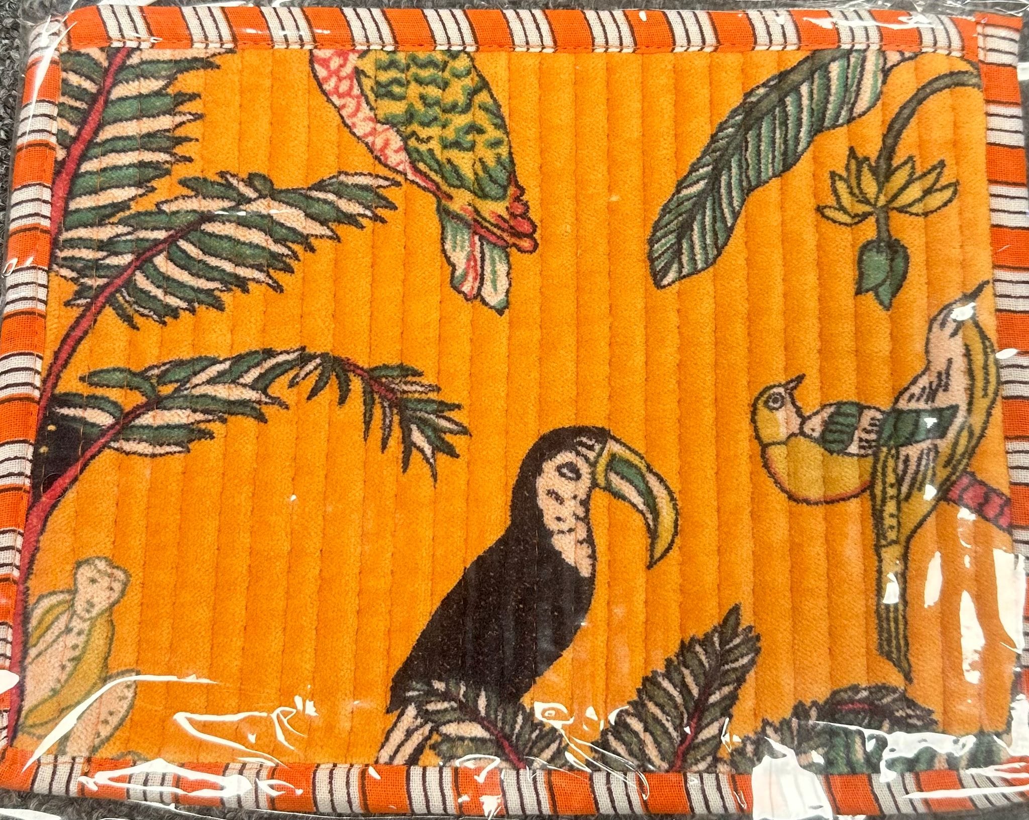 Recycled Flat Pouch — handmade hand block printed cotton pouch, ethically made in Rajasthan, India