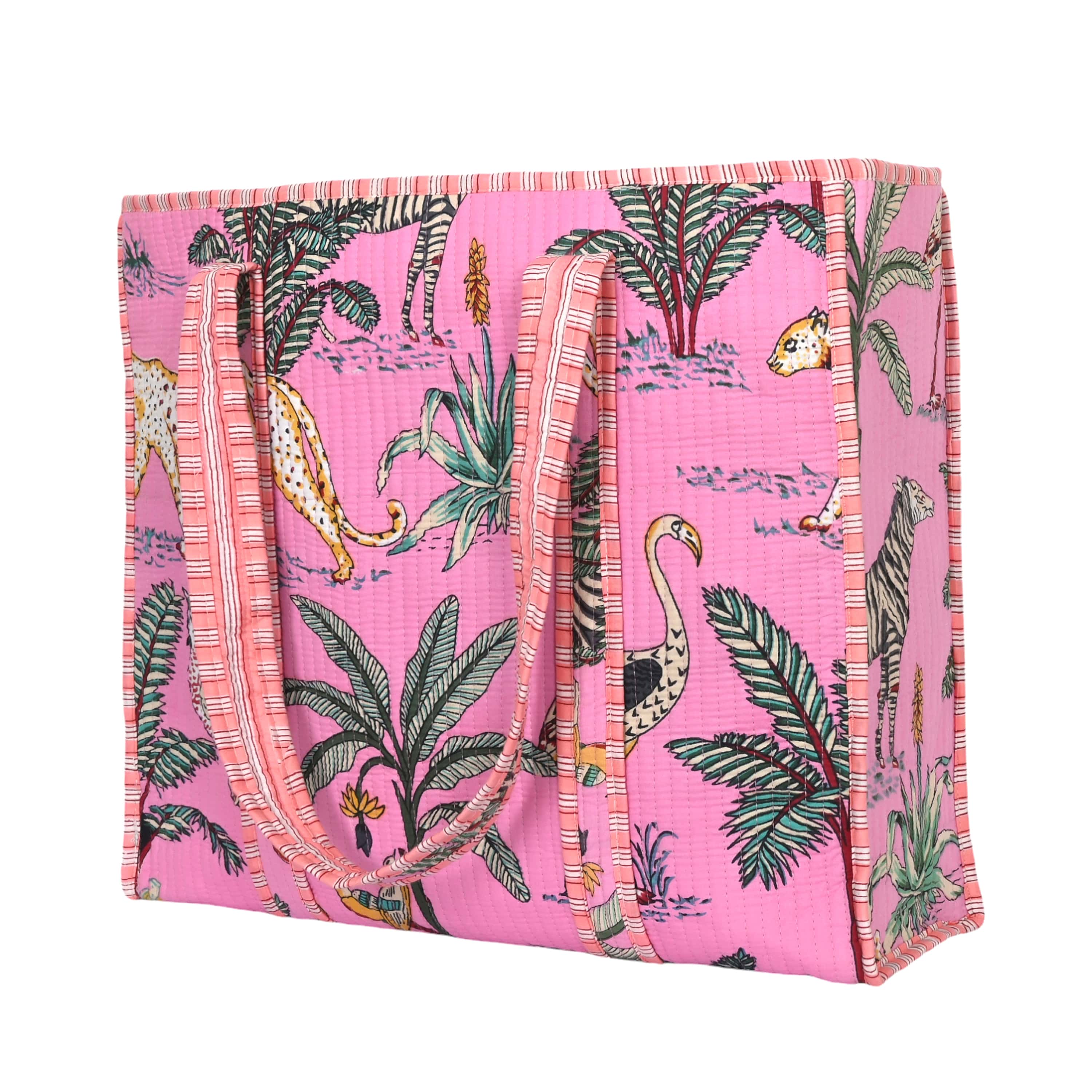 The Jungle Tote — handmade hand block printed cotton tote bag, ethically made in Rajasthan, India