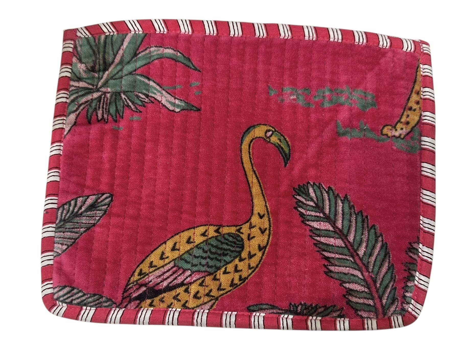 Recycled Flat Pouch — handmade hand block printed cotton pouch, ethically made in Rajasthan, India