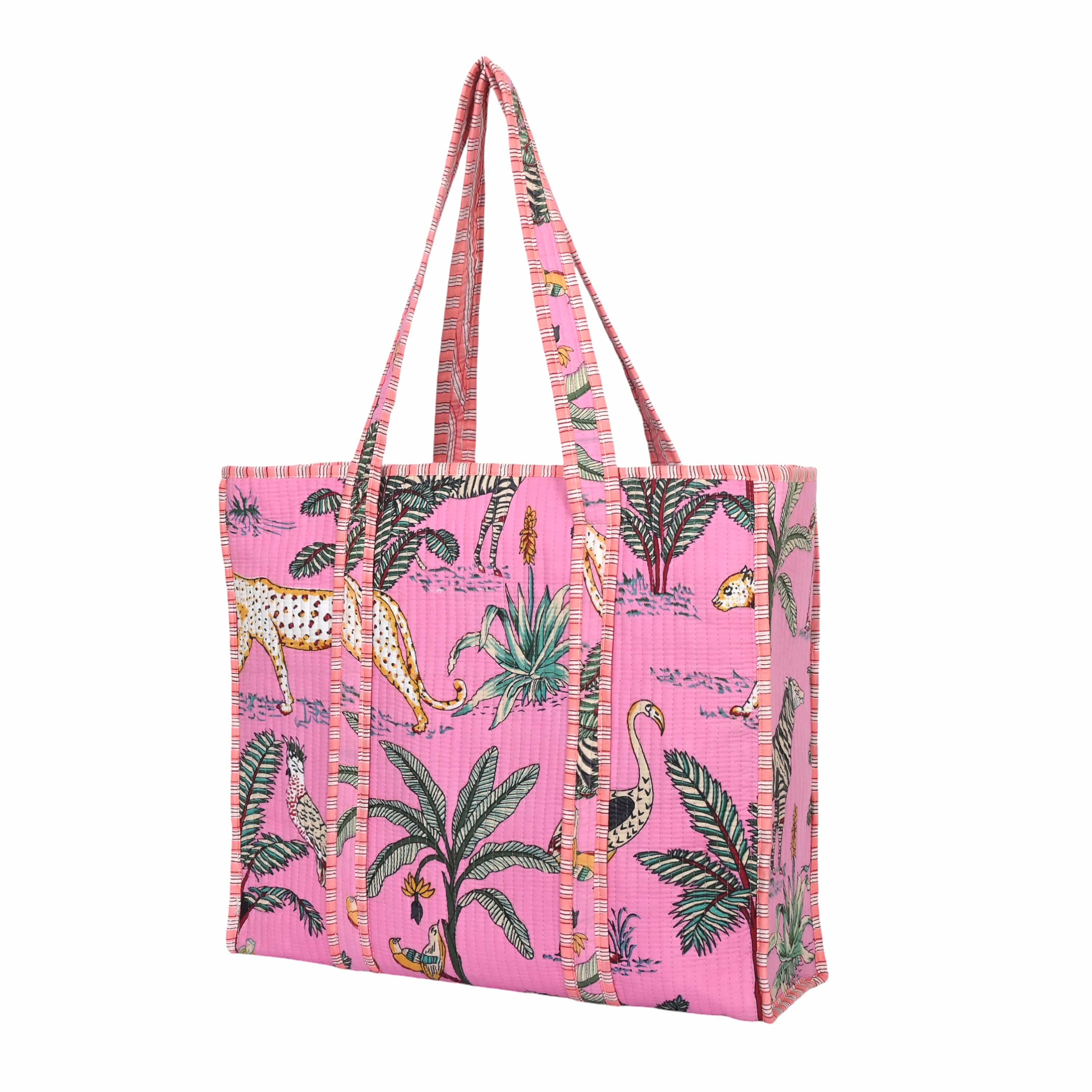 The Jungle Tote — handmade hand block printed cotton tote bag, ethically made in Rajasthan, India