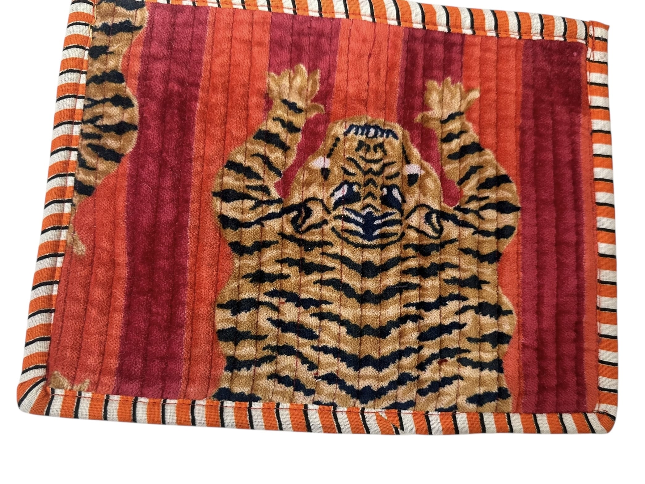 Recycled Flat Pouch — handmade hand block printed cotton pouch, ethically made in Rajasthan, India