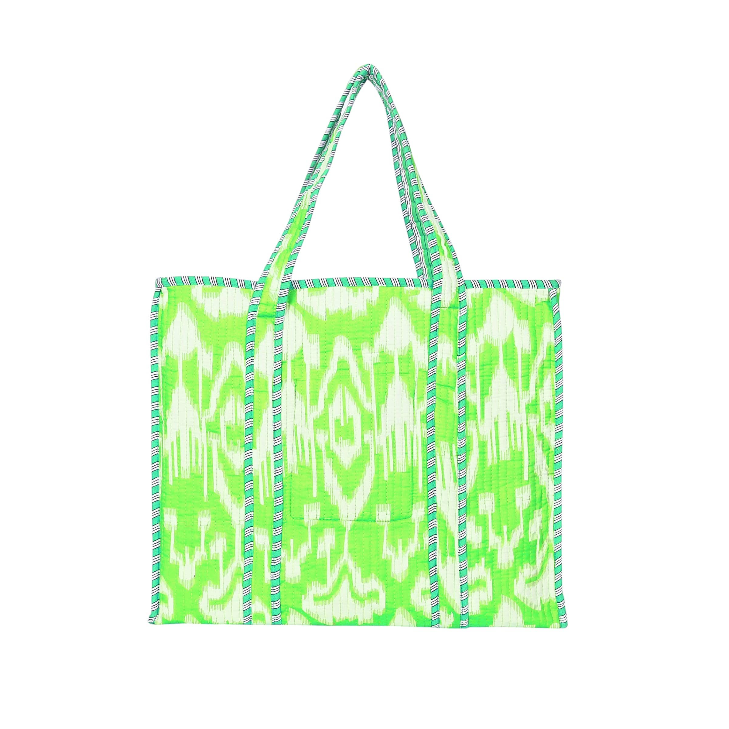 The Ikat Tote — handmade hand block printed cotton tote bag, ethically made in Rajasthan, India