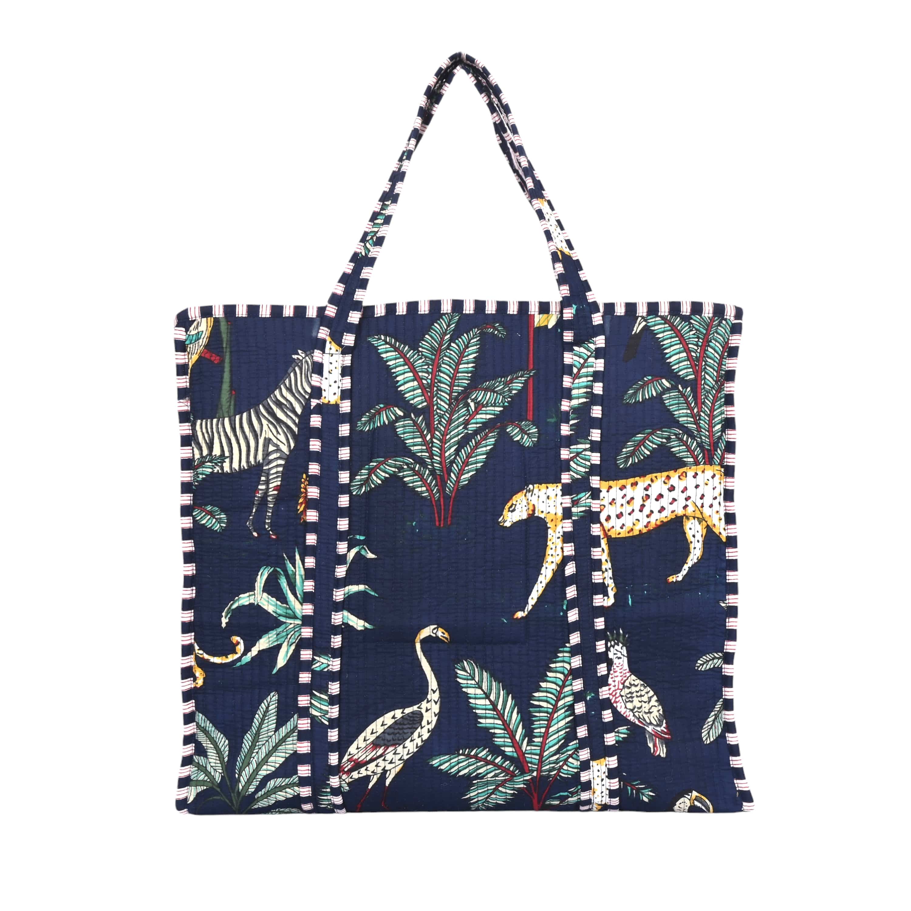 The Jungle Tote — handmade hand block printed cotton tote bag, ethically made in Rajasthan, India