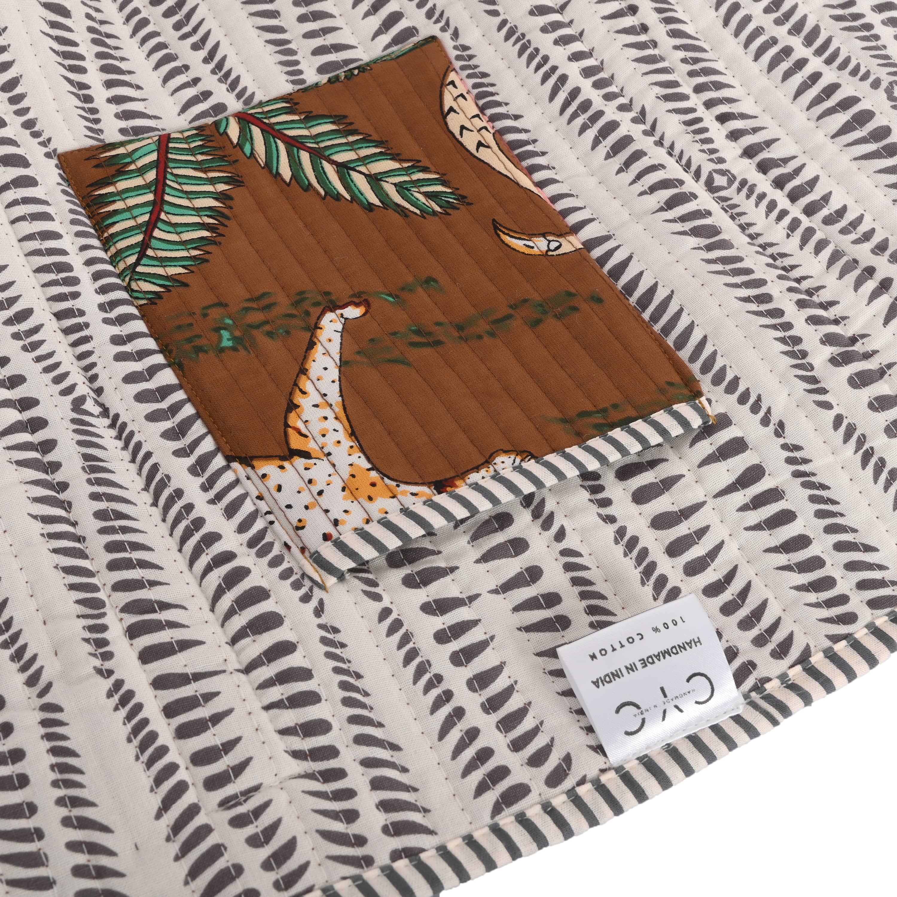 The Jungle Tote — handmade hand block printed cotton tote bag, ethically made in Rajasthan, India