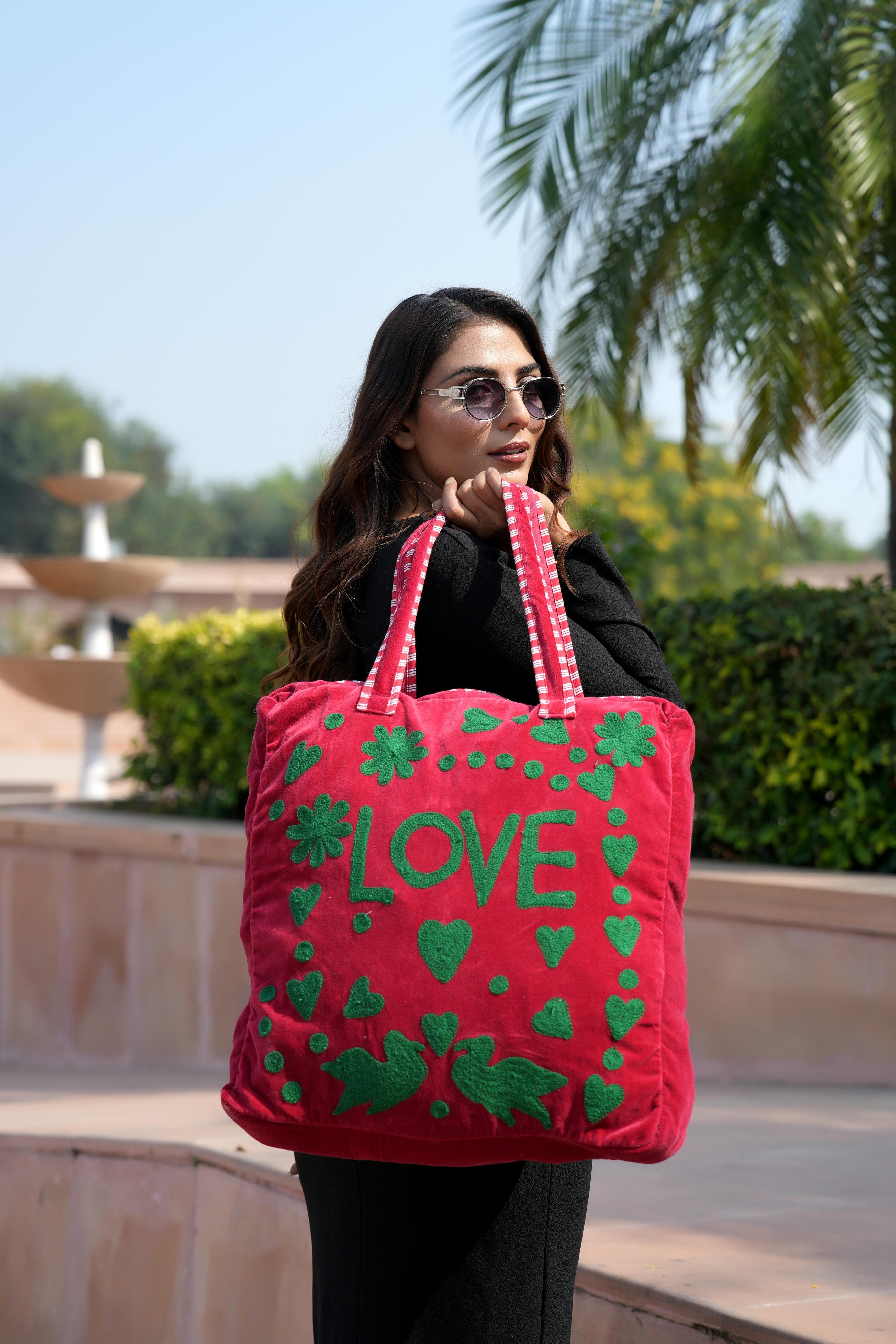 Love Suzani Tote — handmade hand block printed cotton tote bag, ethically made in Rajasthan, India