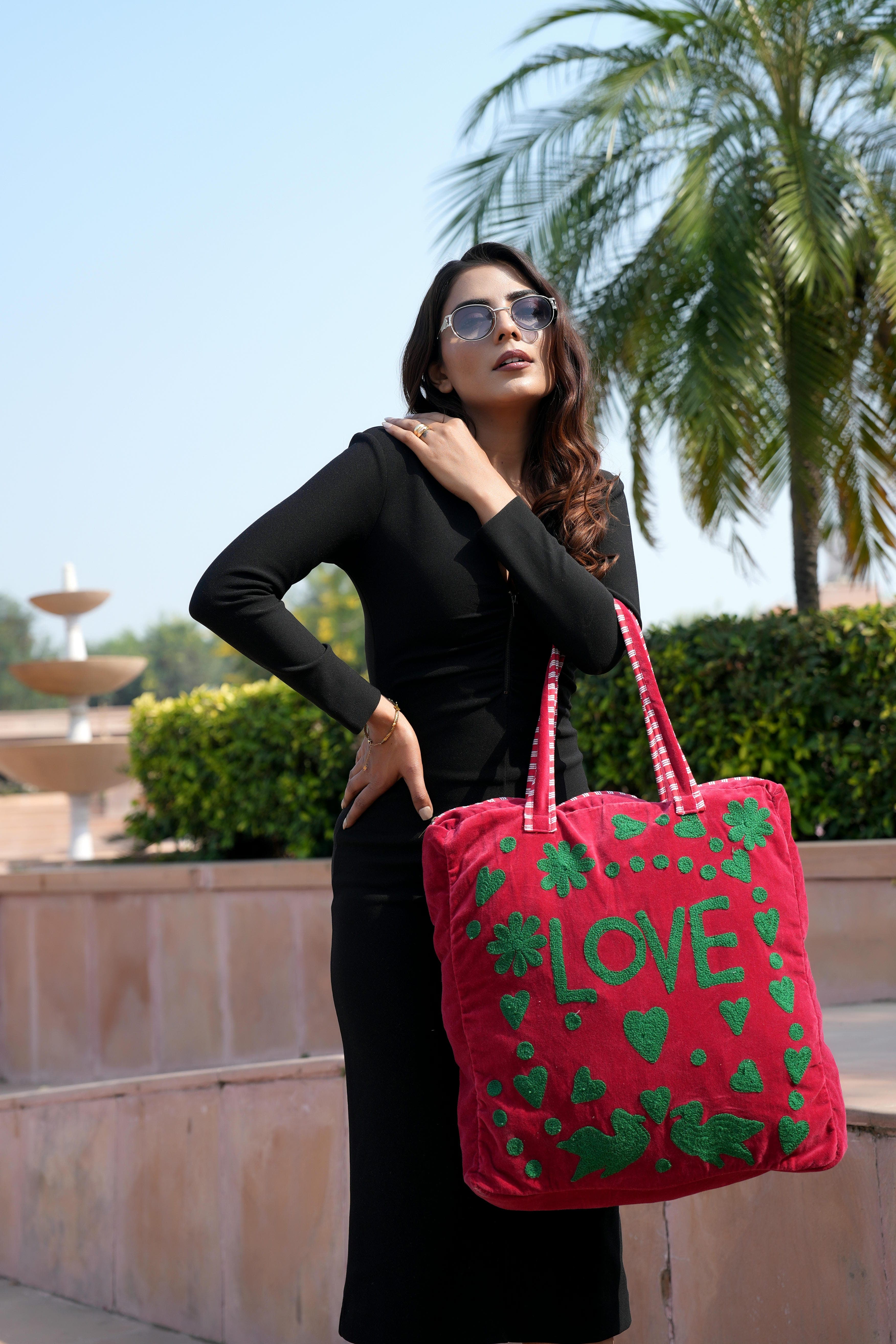 Love Suzani Tote — handmade hand block printed cotton tote bag, ethically made in Rajasthan, India