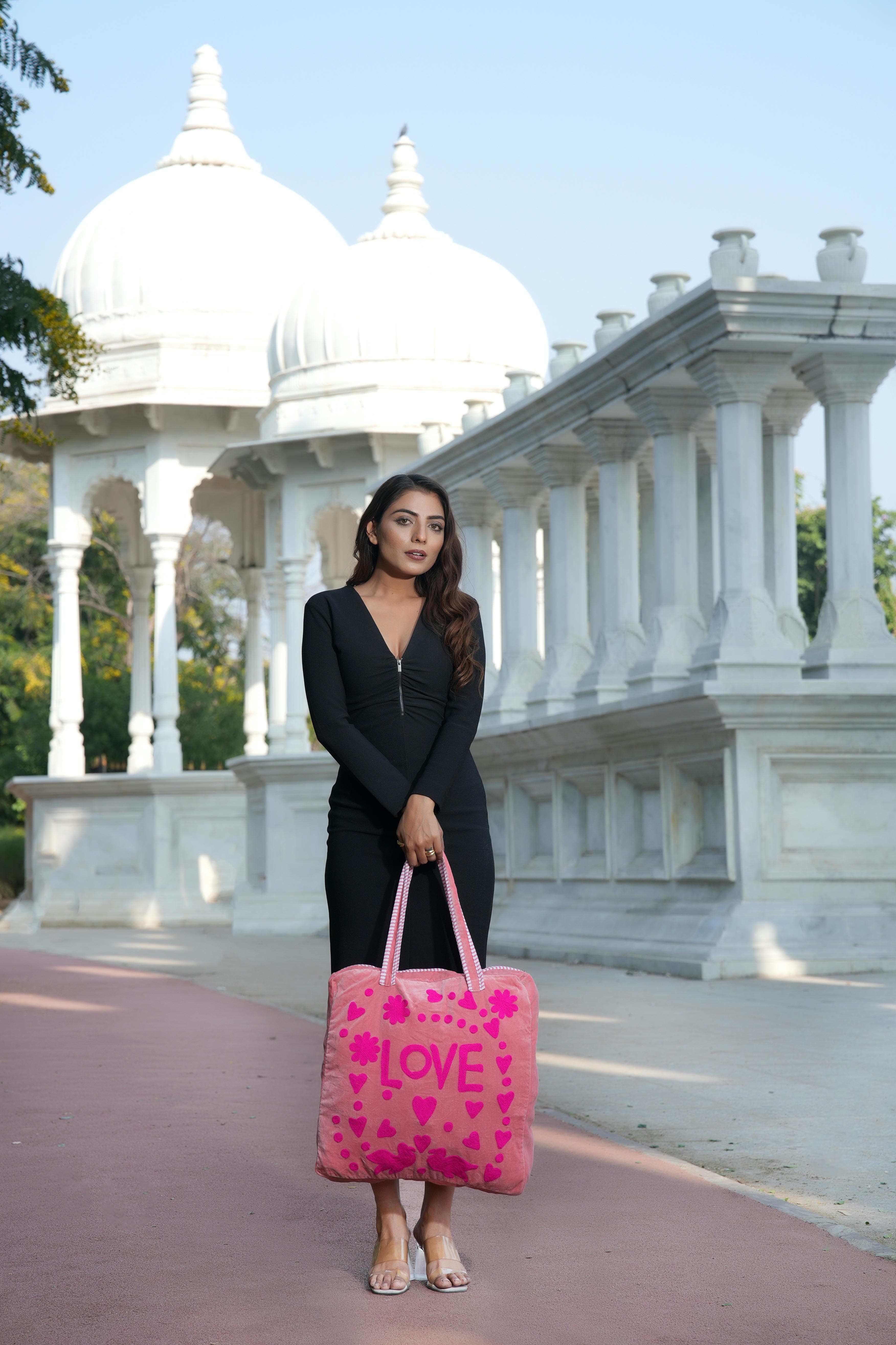 Love Suzani Tote — handmade hand block printed cotton tote bag, ethically made in Rajasthan, India