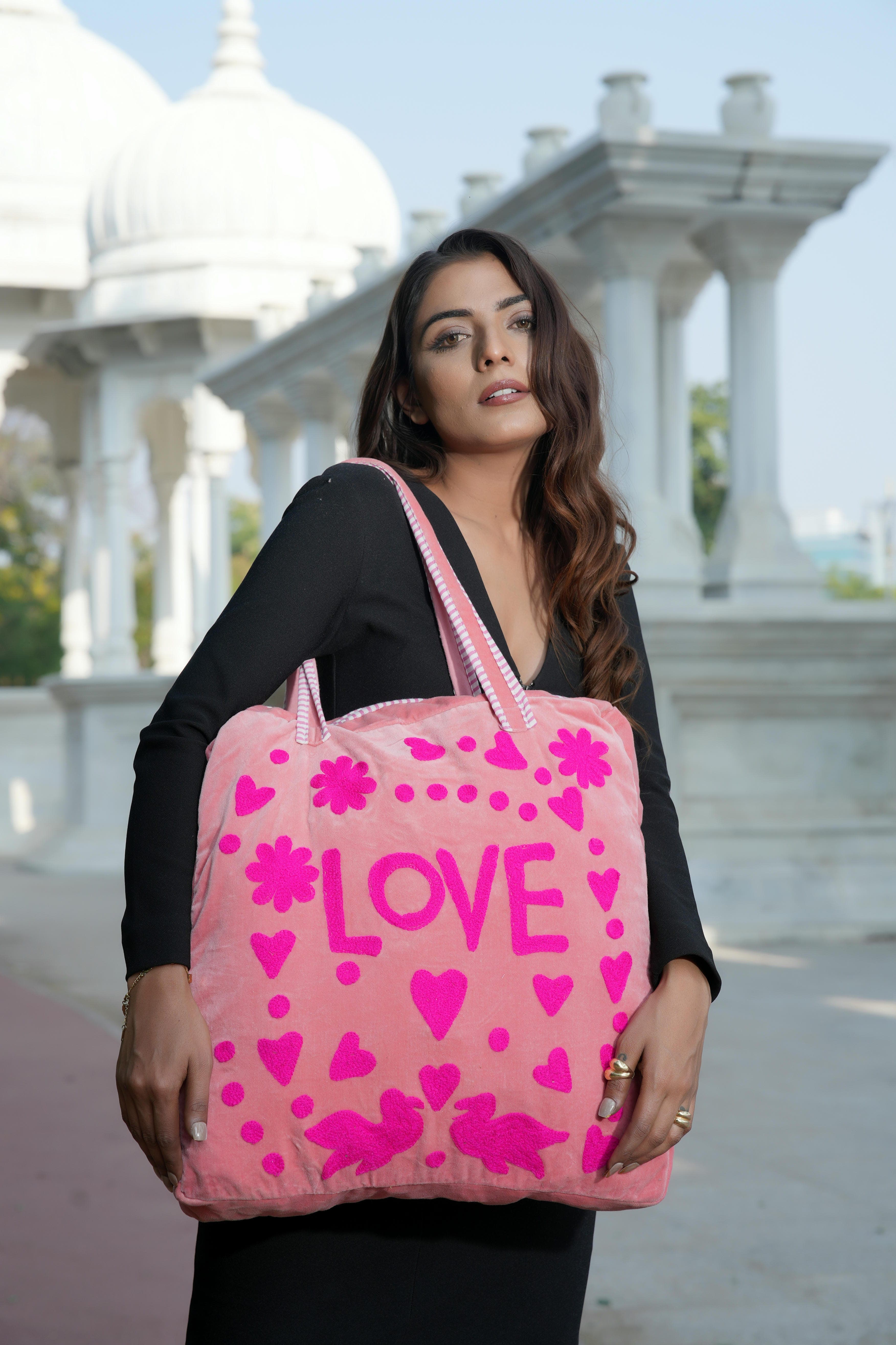 Love Suzani Tote — handmade hand block printed cotton tote bag, ethically made in Rajasthan, India