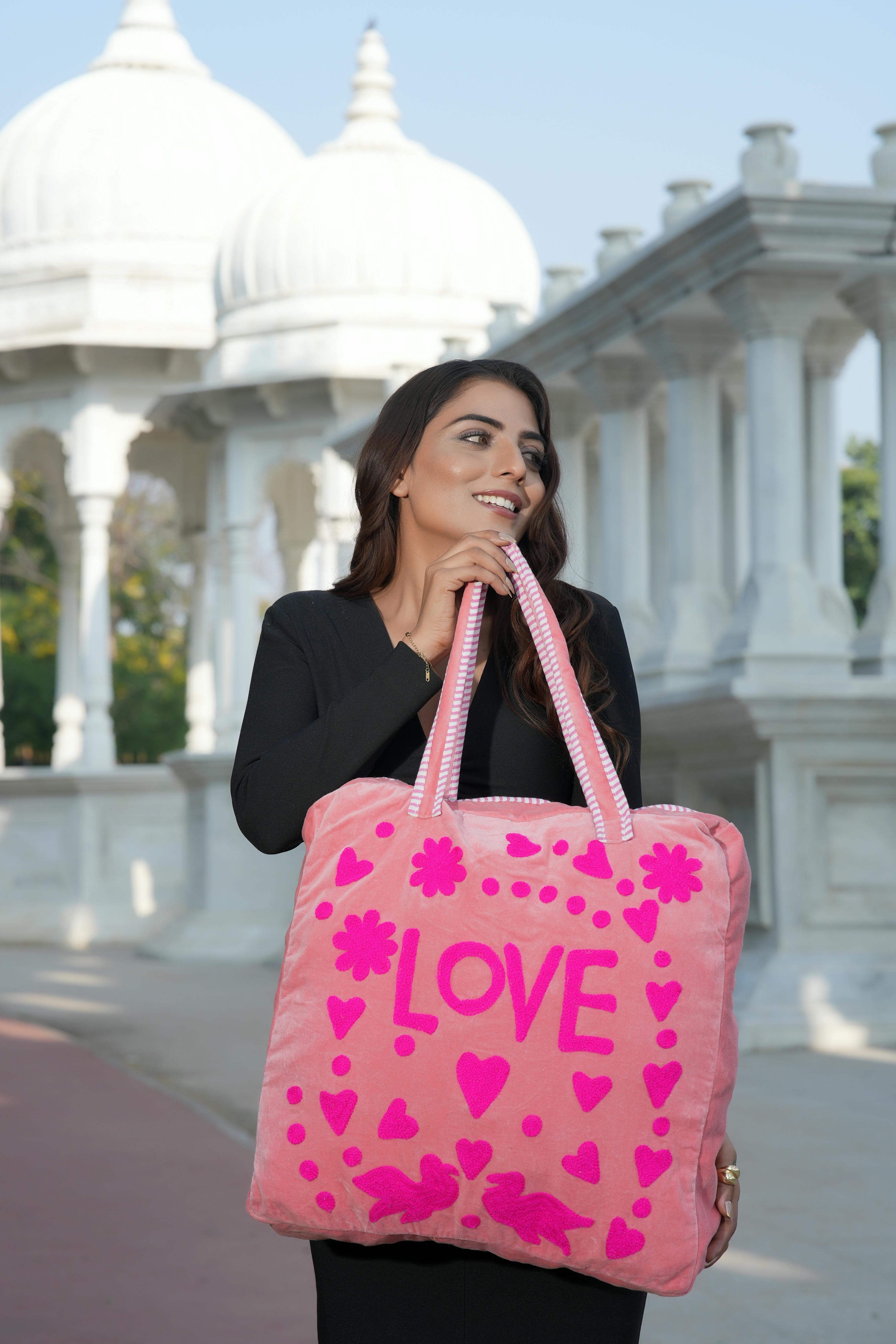 Love Suzani Tote — handmade hand block printed cotton tote bag, ethically made in Rajasthan, India