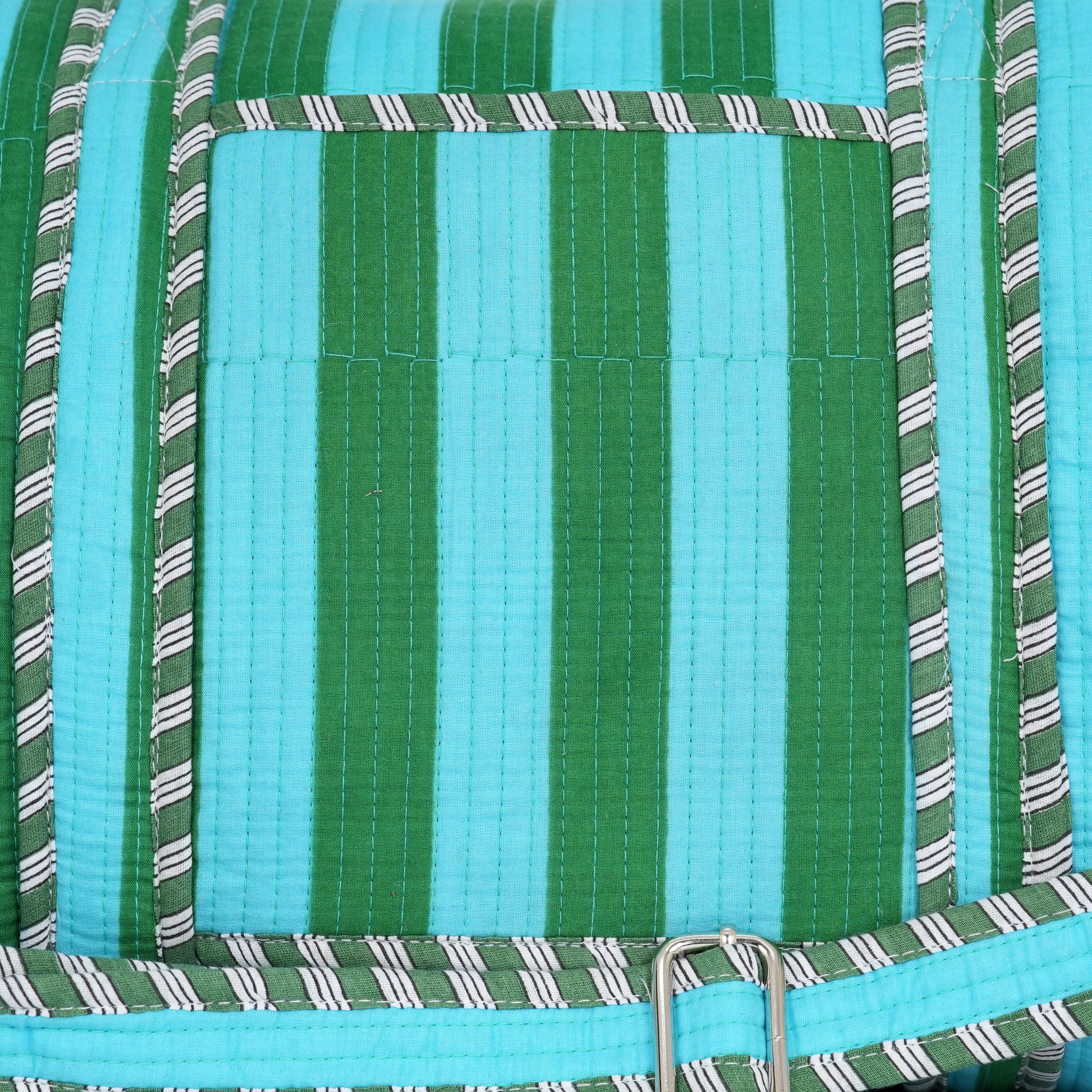 The Striped Cotton Weekender — handmade hand block printed cotton weekender bag, ethically made in Rajasthan, India