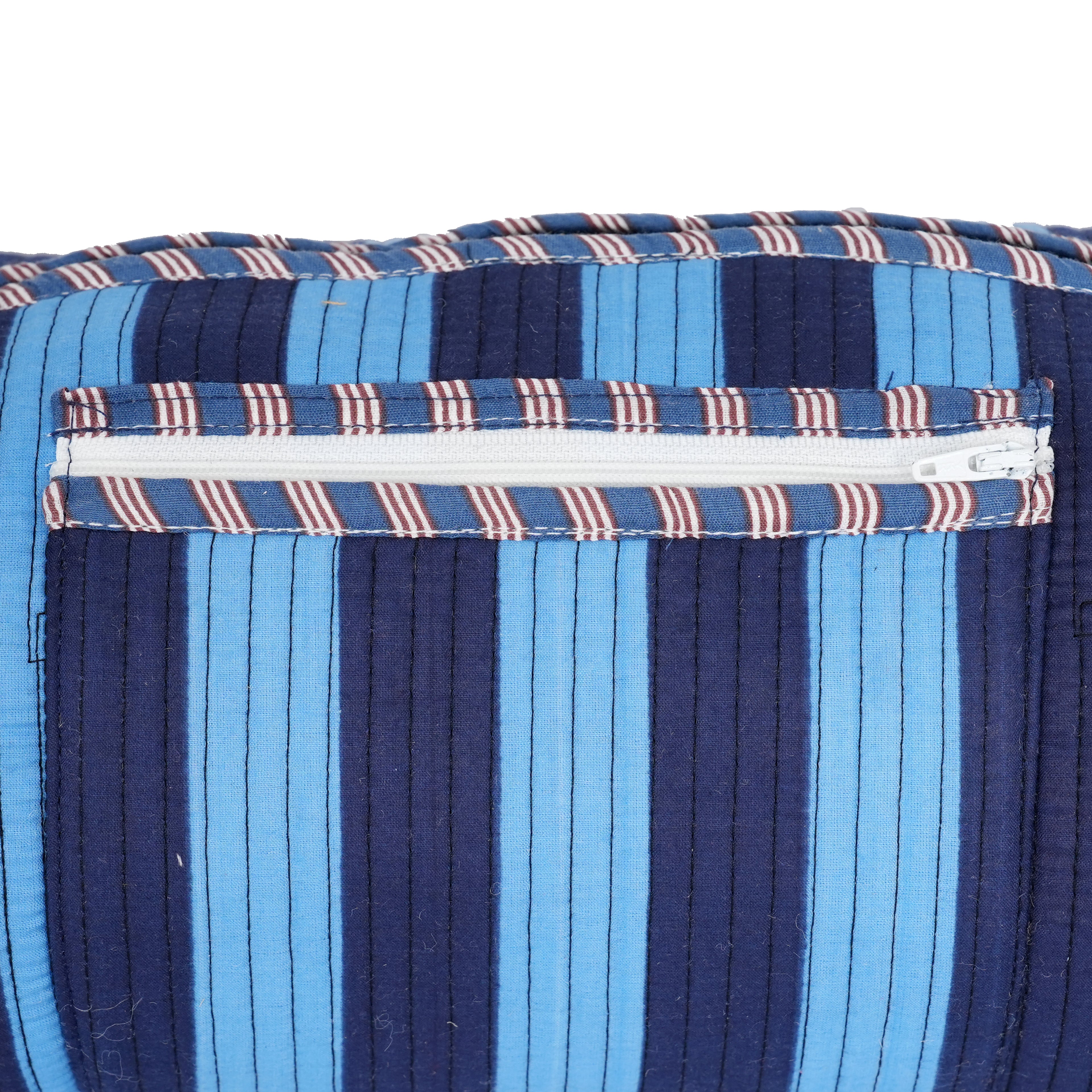 The Striped Cotton Yoga Bag — handmade hand block printed cotton yoga mat bag, ethically made in Rajasthan, India