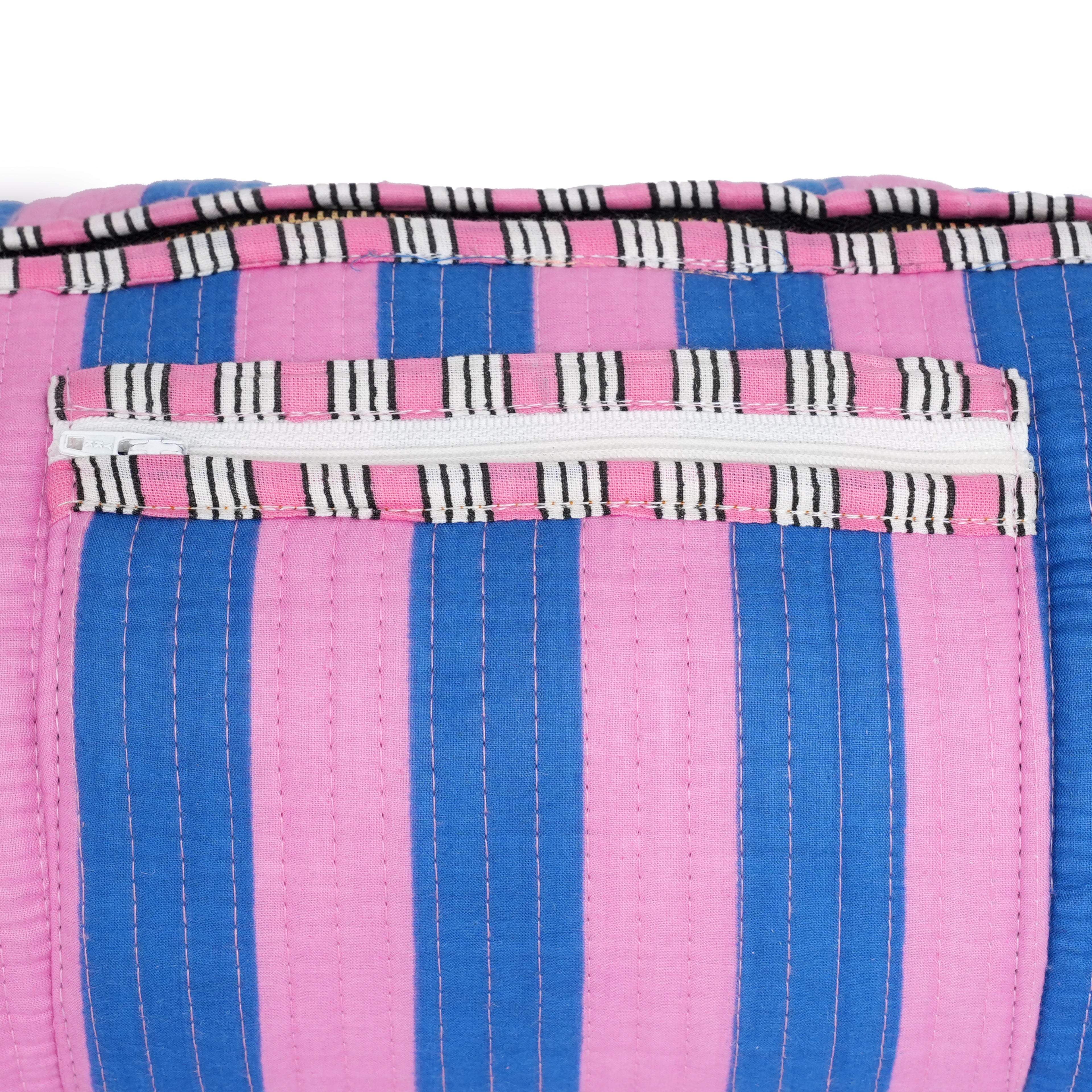 The Striped Cotton Yoga Bag — handmade hand block printed cotton yoga mat bag, ethically made in Rajasthan, India