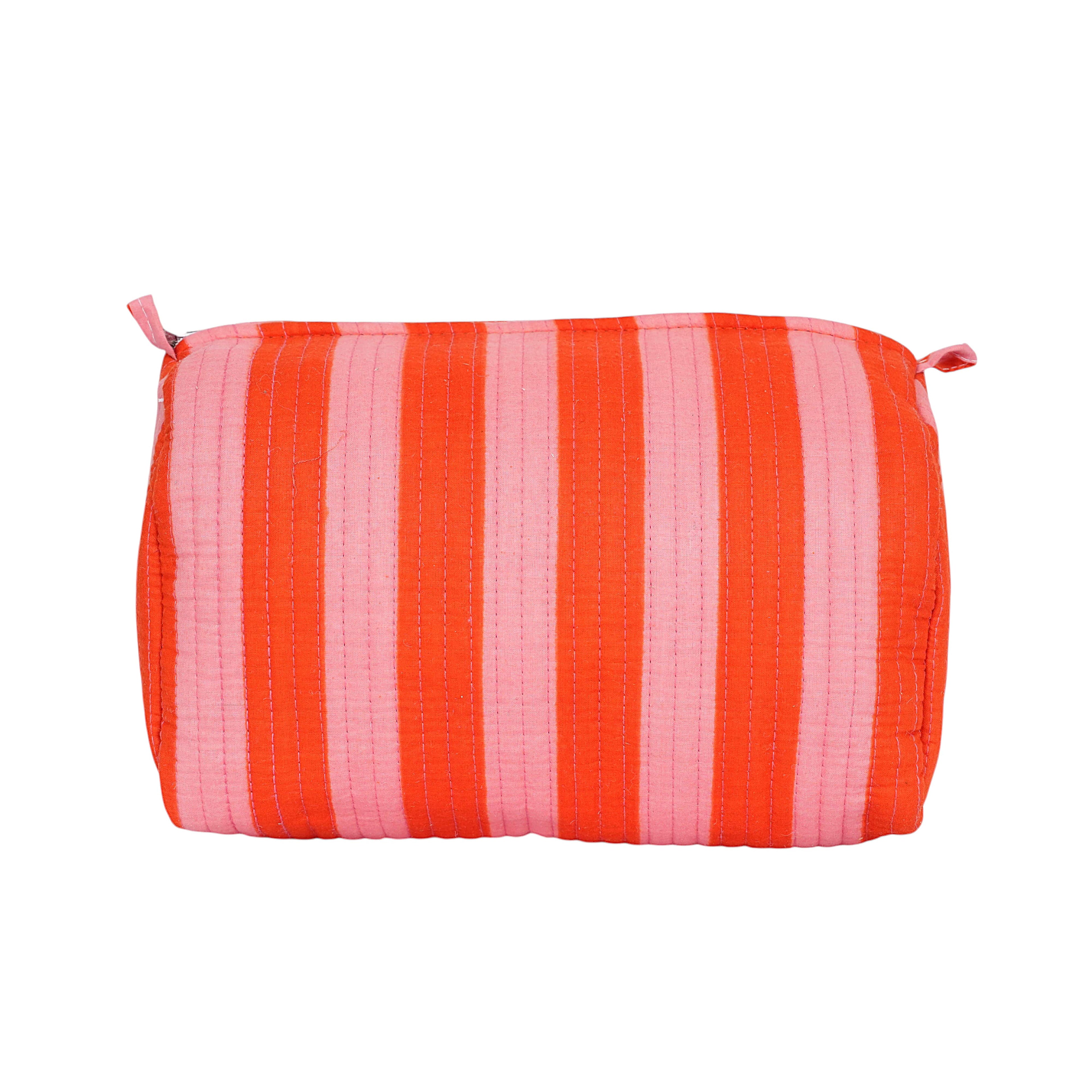 The Striped Travel Set — handmade hand block printed cotton travel pouch set, ethically made in Rajasthan, India