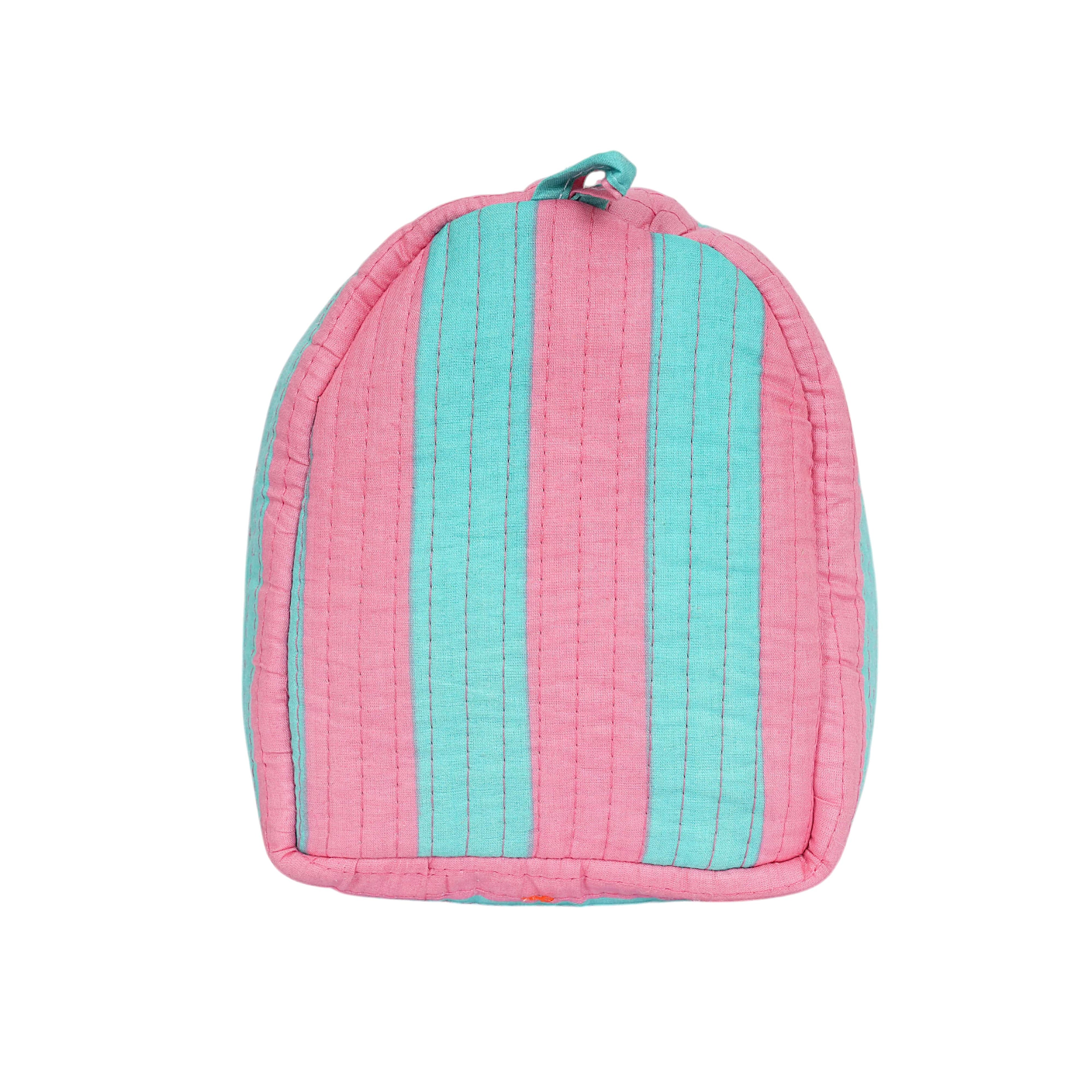 The Striped Travel Set — handmade hand block printed cotton travel pouch set, ethically made in Rajasthan, India