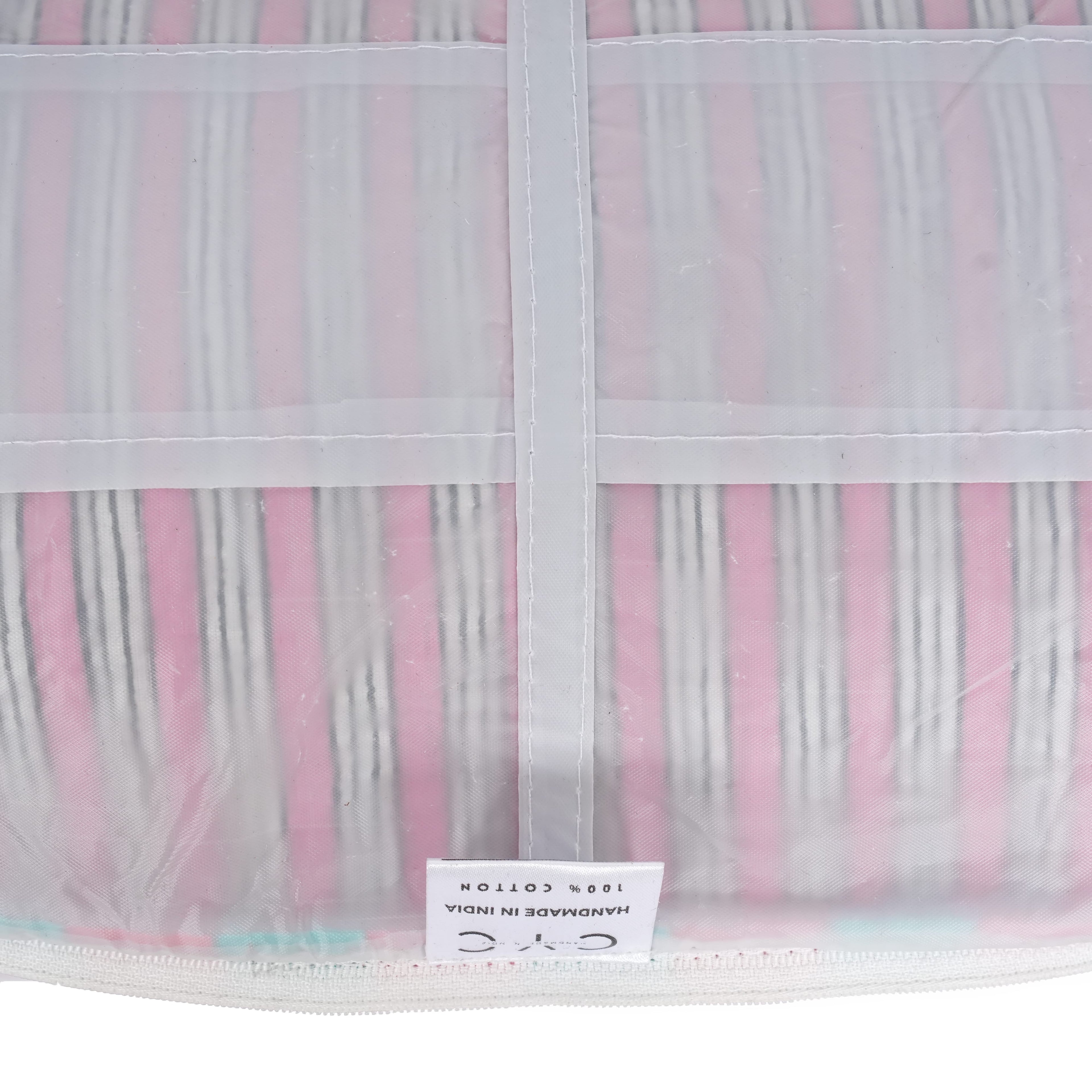 The Striped Travel Set — handmade hand block printed cotton travel pouch set, ethically made in Rajasthan, India