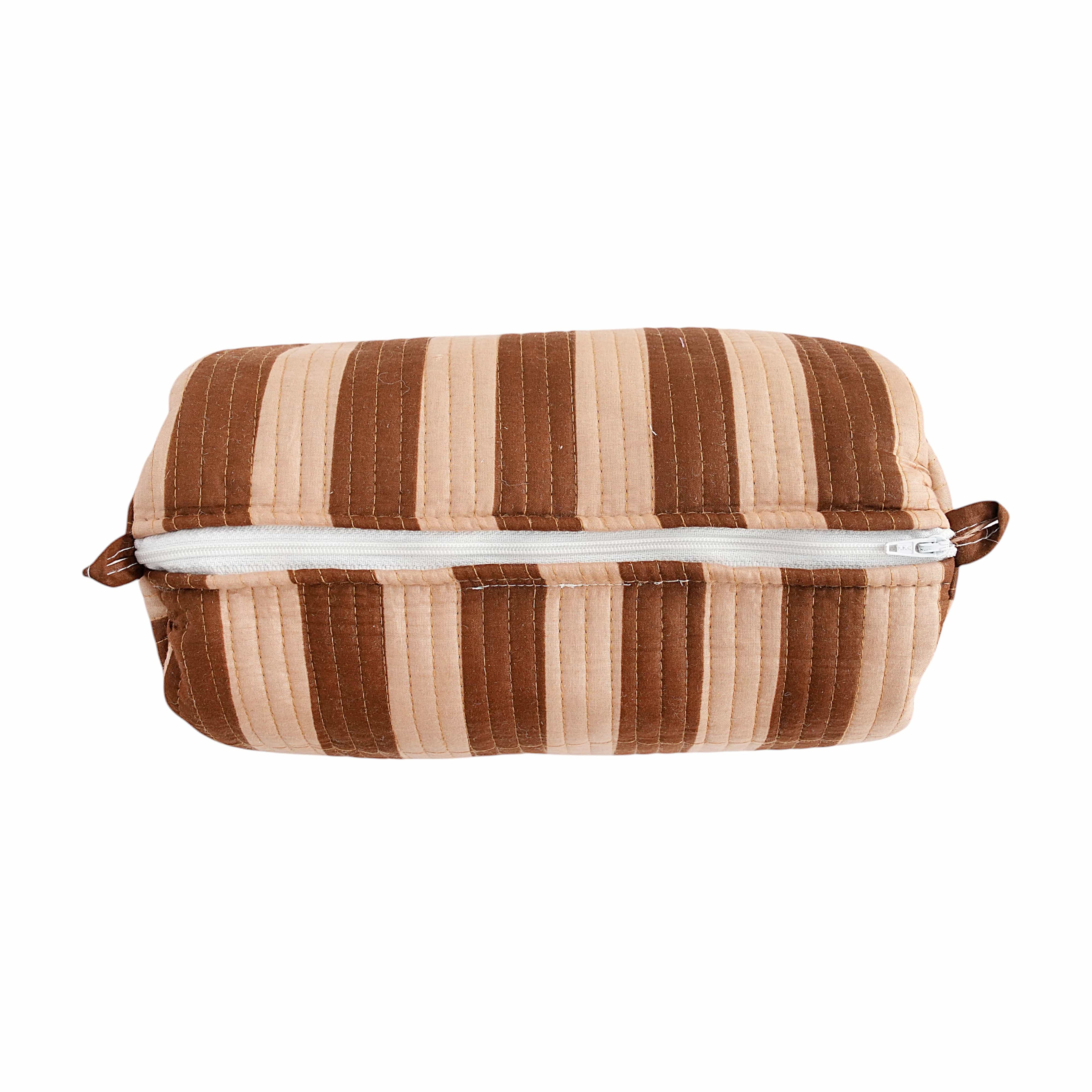 The Striped Travel Set — handmade hand block printed cotton travel pouch set, ethically made in Rajasthan, India