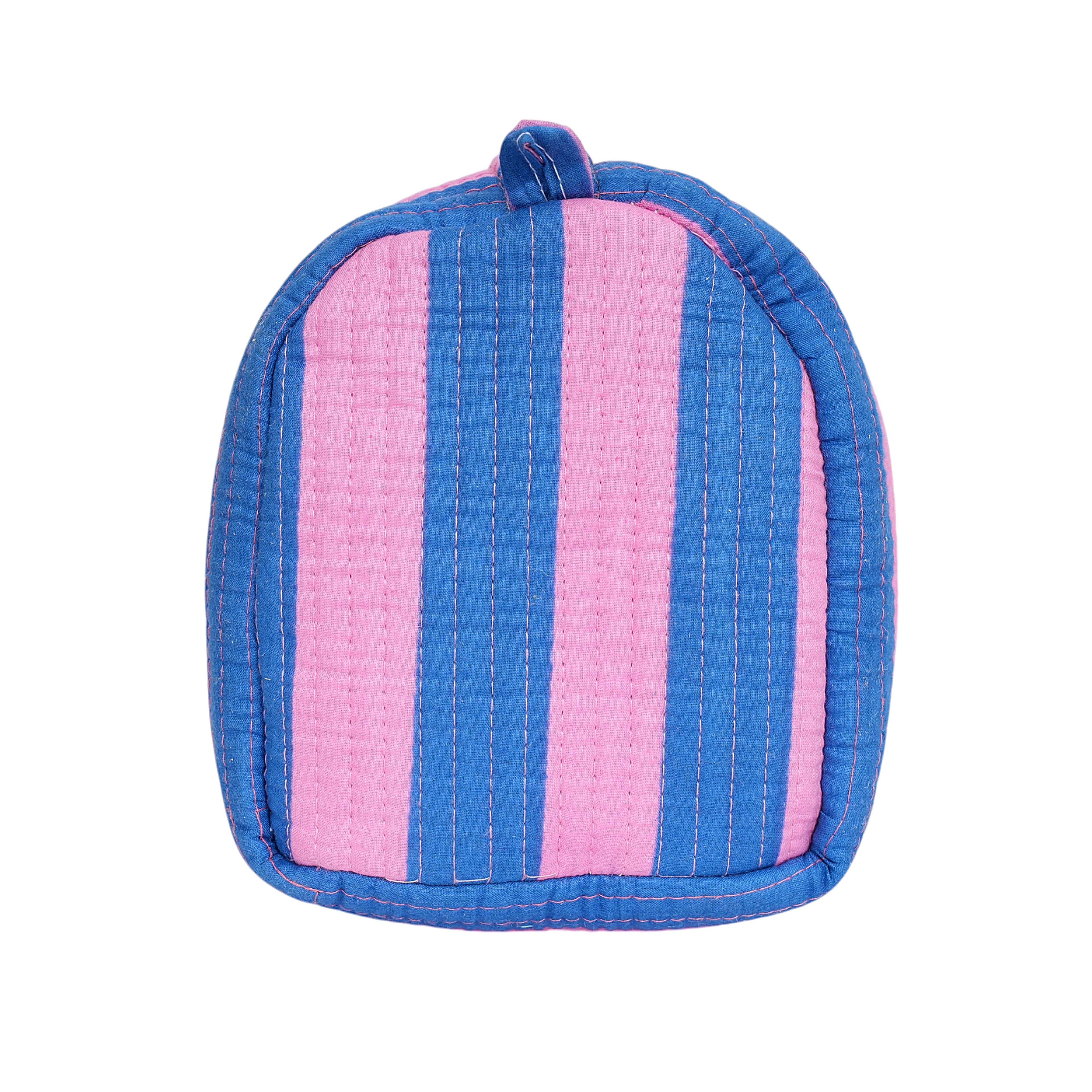 The Striped Travel Set — handmade hand block printed cotton travel pouch set, ethically made in Rajasthan, India