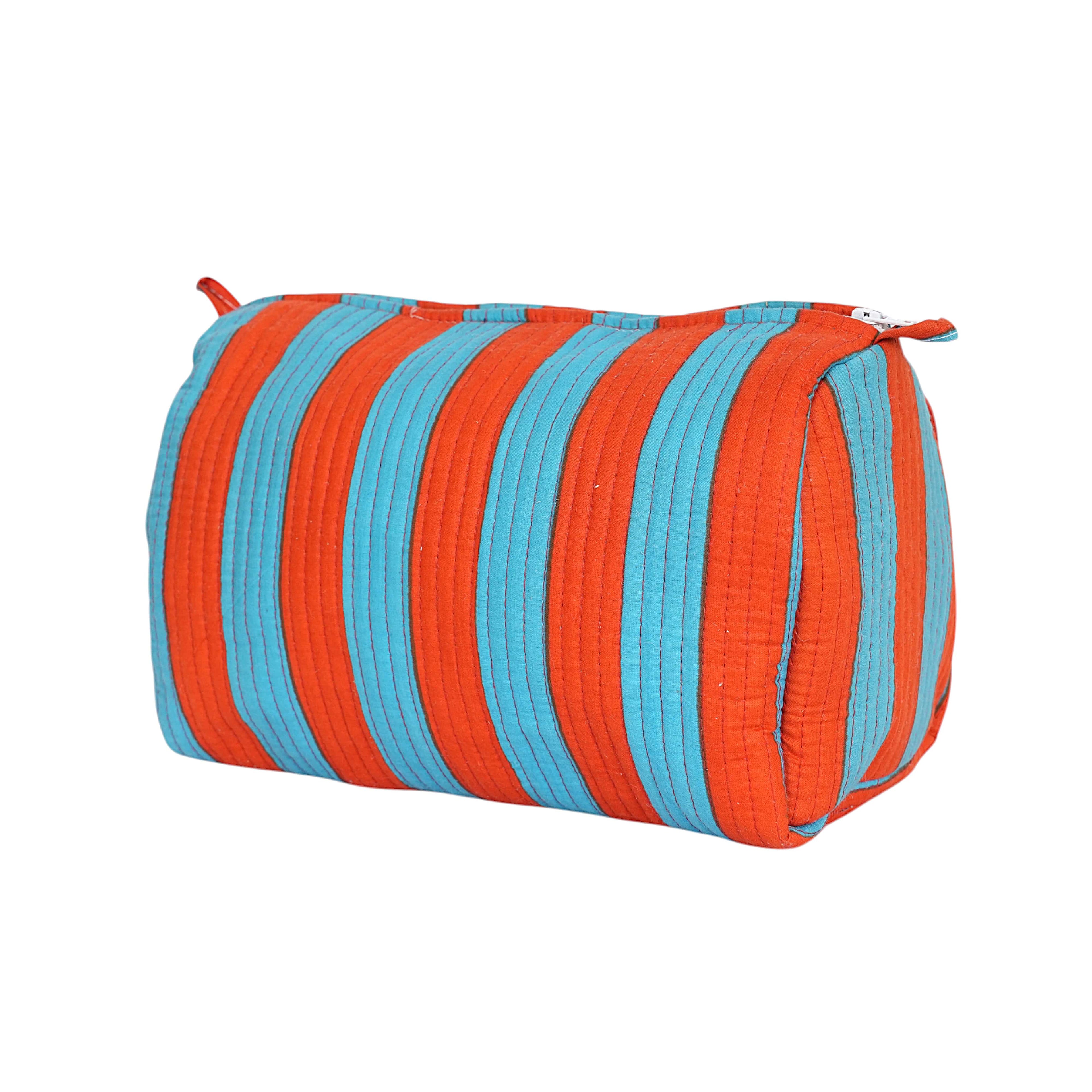 The Striped Travel Set — handmade cotton travel pouch set, ethically made in Rajasthan, India