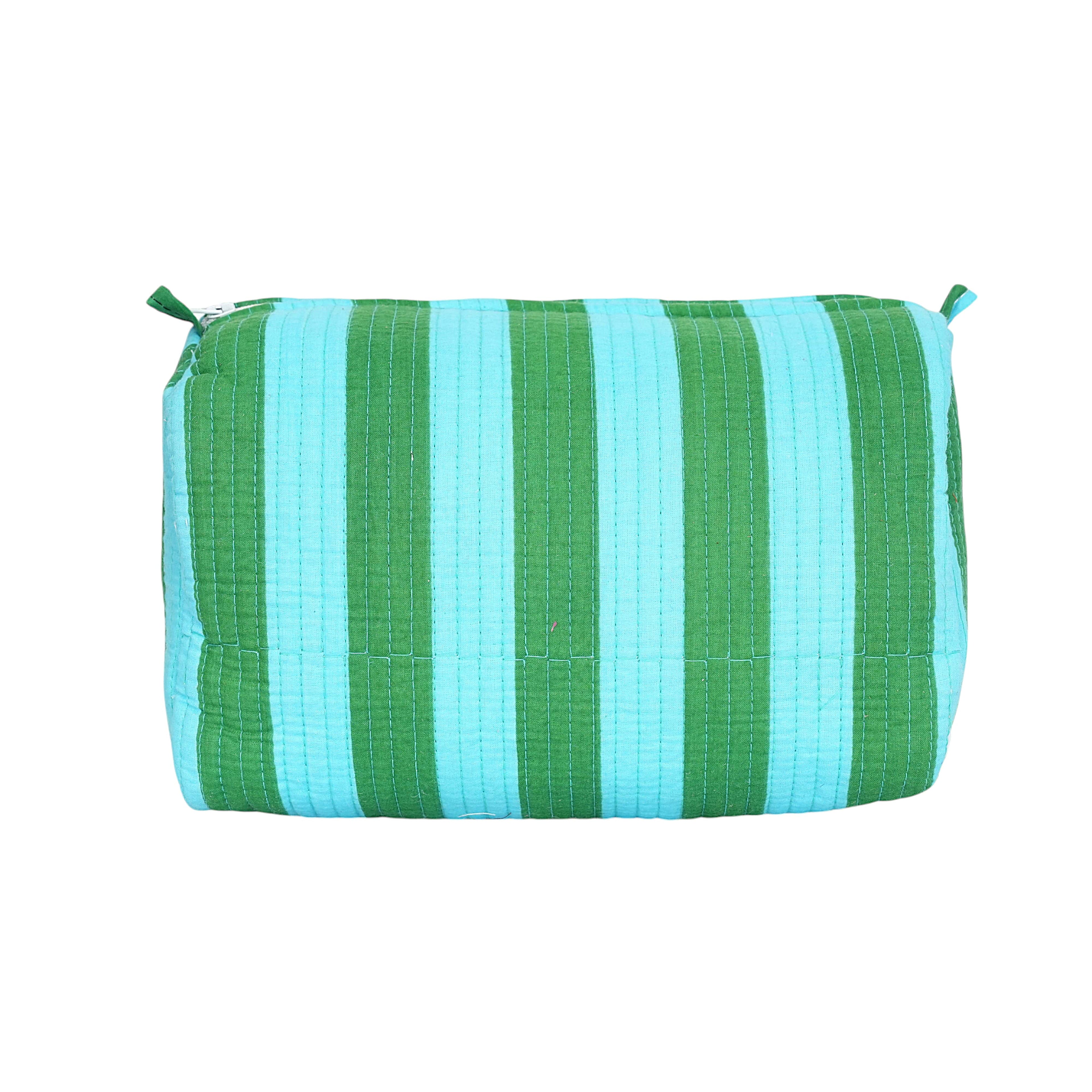 The Striped Travel Set — handmade cotton travel pouch set, ethically made in Rajasthan, India