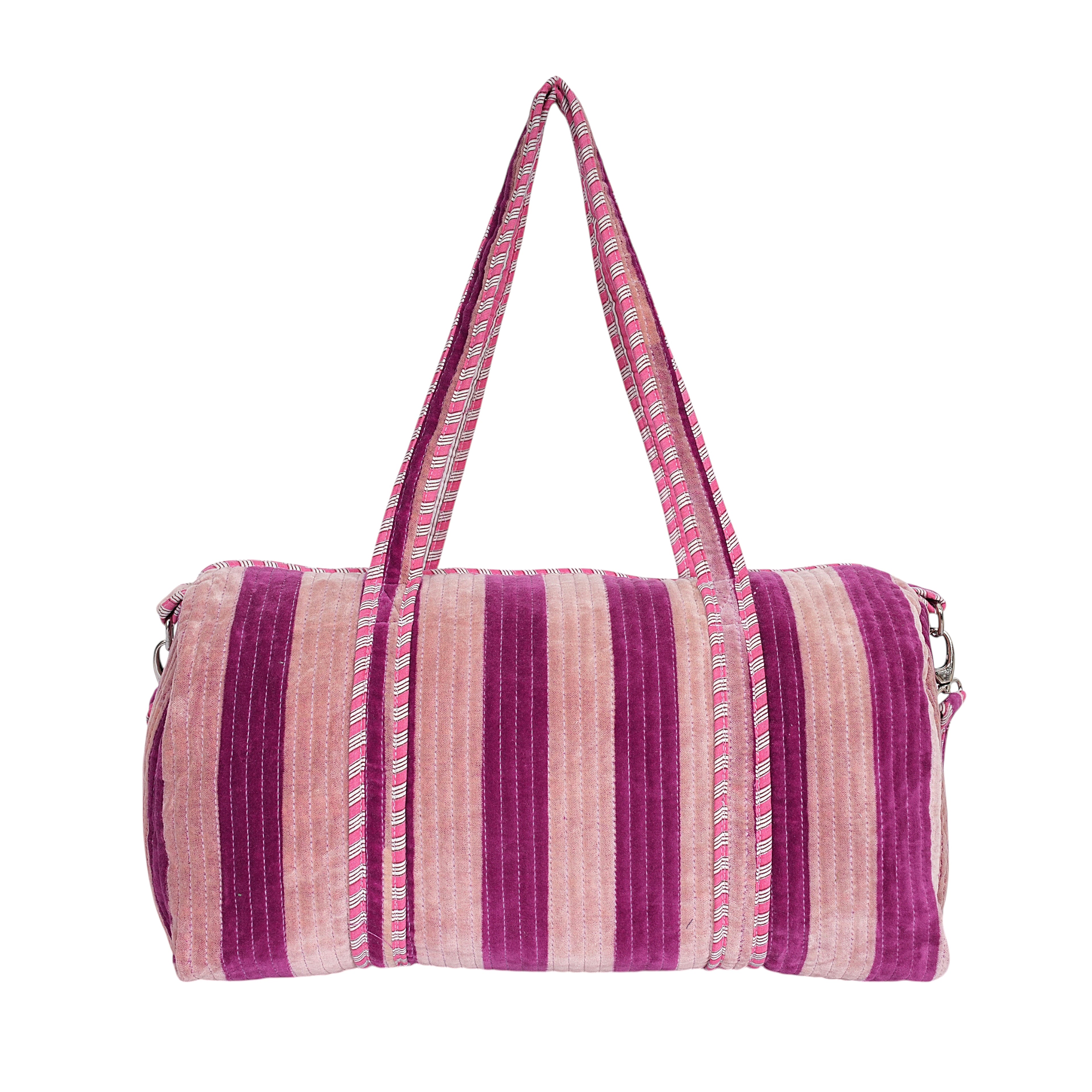 The Striped Velvet Weekender