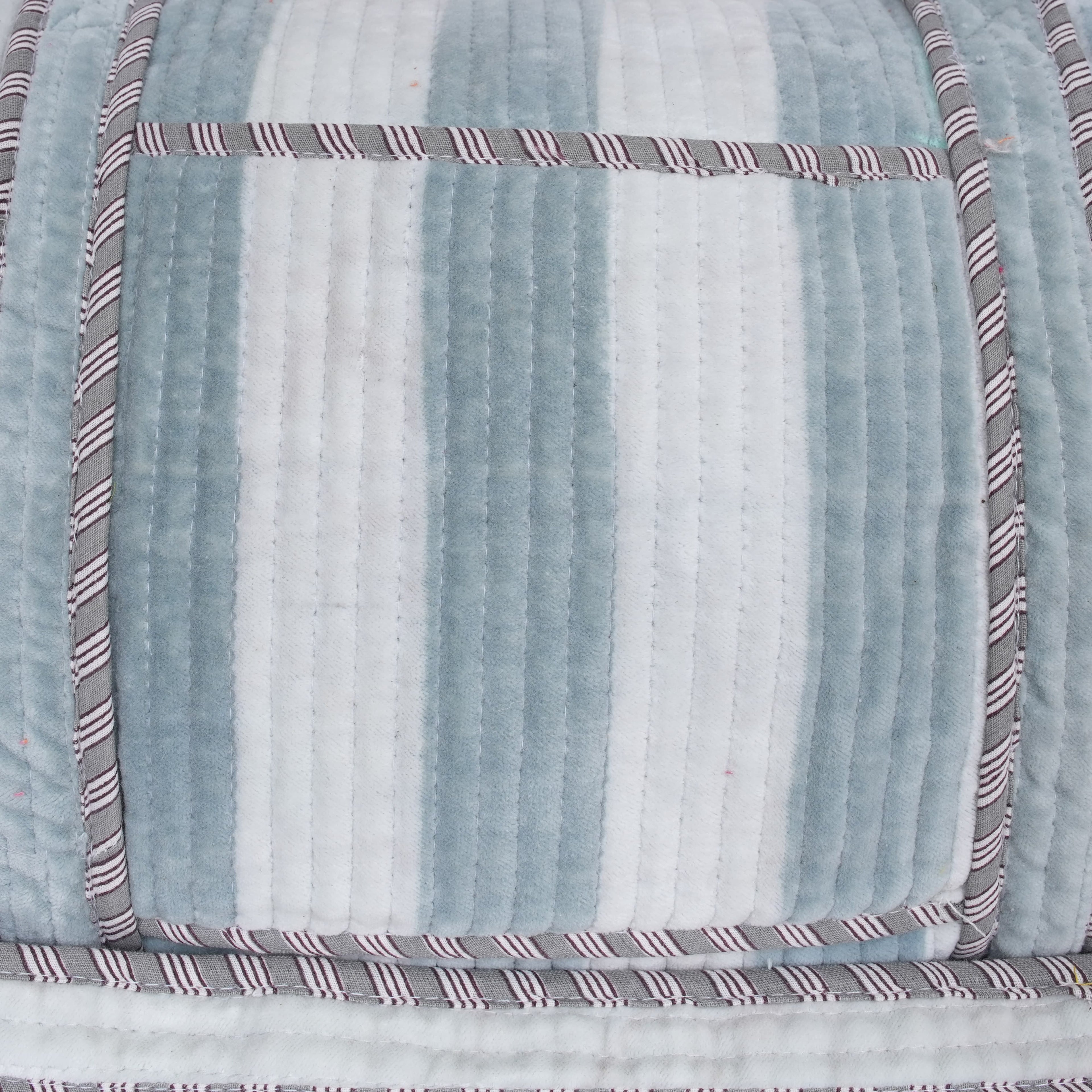 The Striped Velvet Weekender — handmade quilted velvet weekender bag, ethically made in Rajasthan, India
