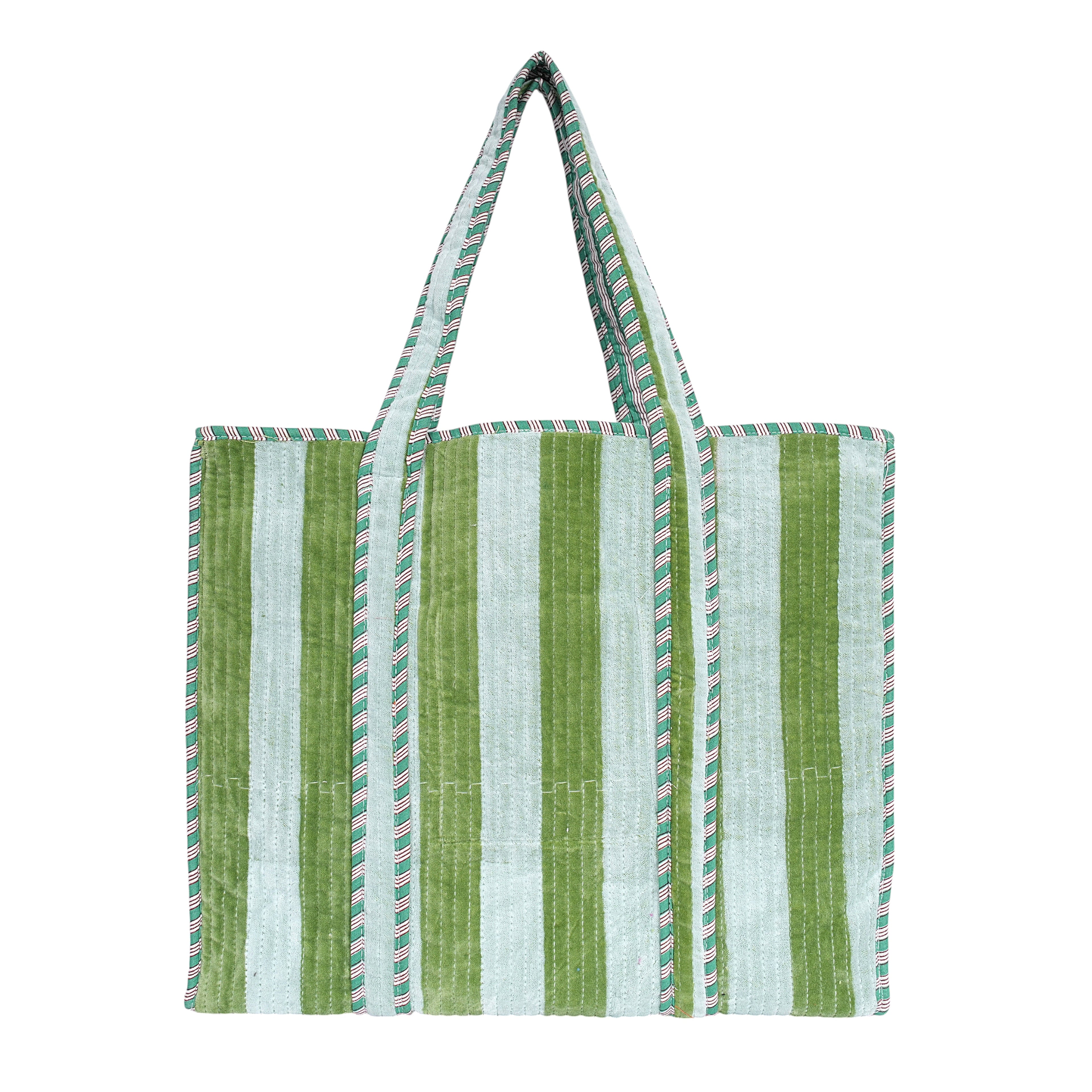The Striped Velvet Tote