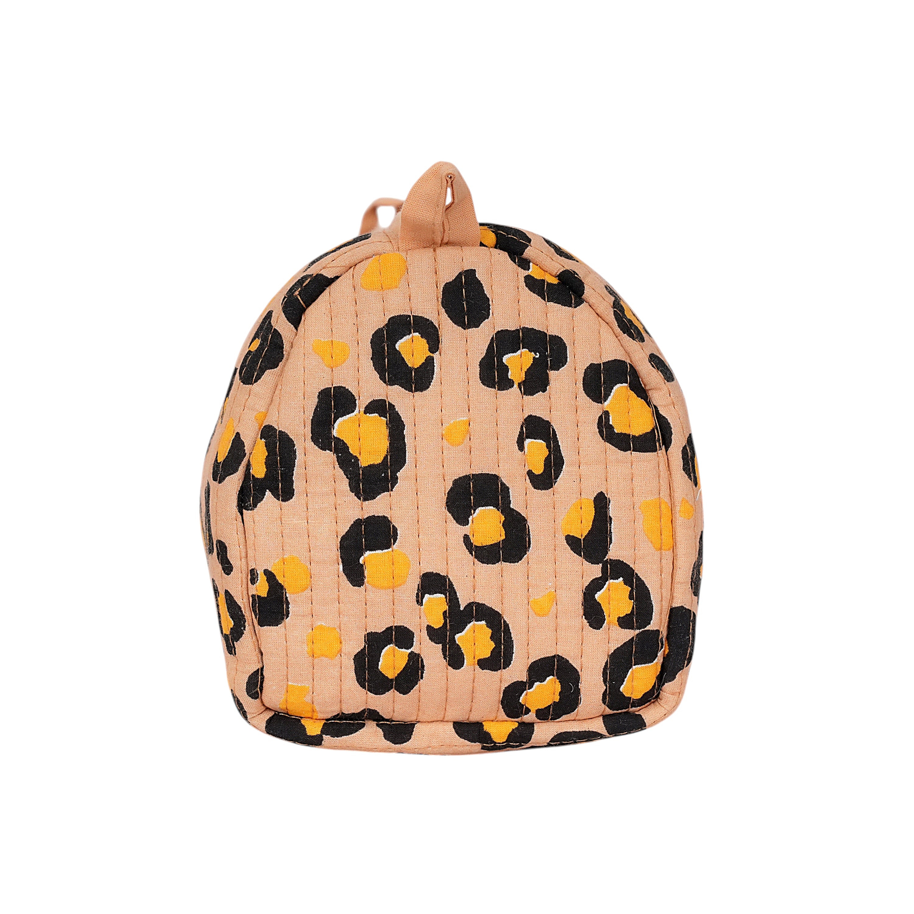 The Leopard 3-Piece Travel Set — handmade hand-block-printed cotton three-piece travel pouch set with our signature leopard print, ethically made in Rajasthan, India