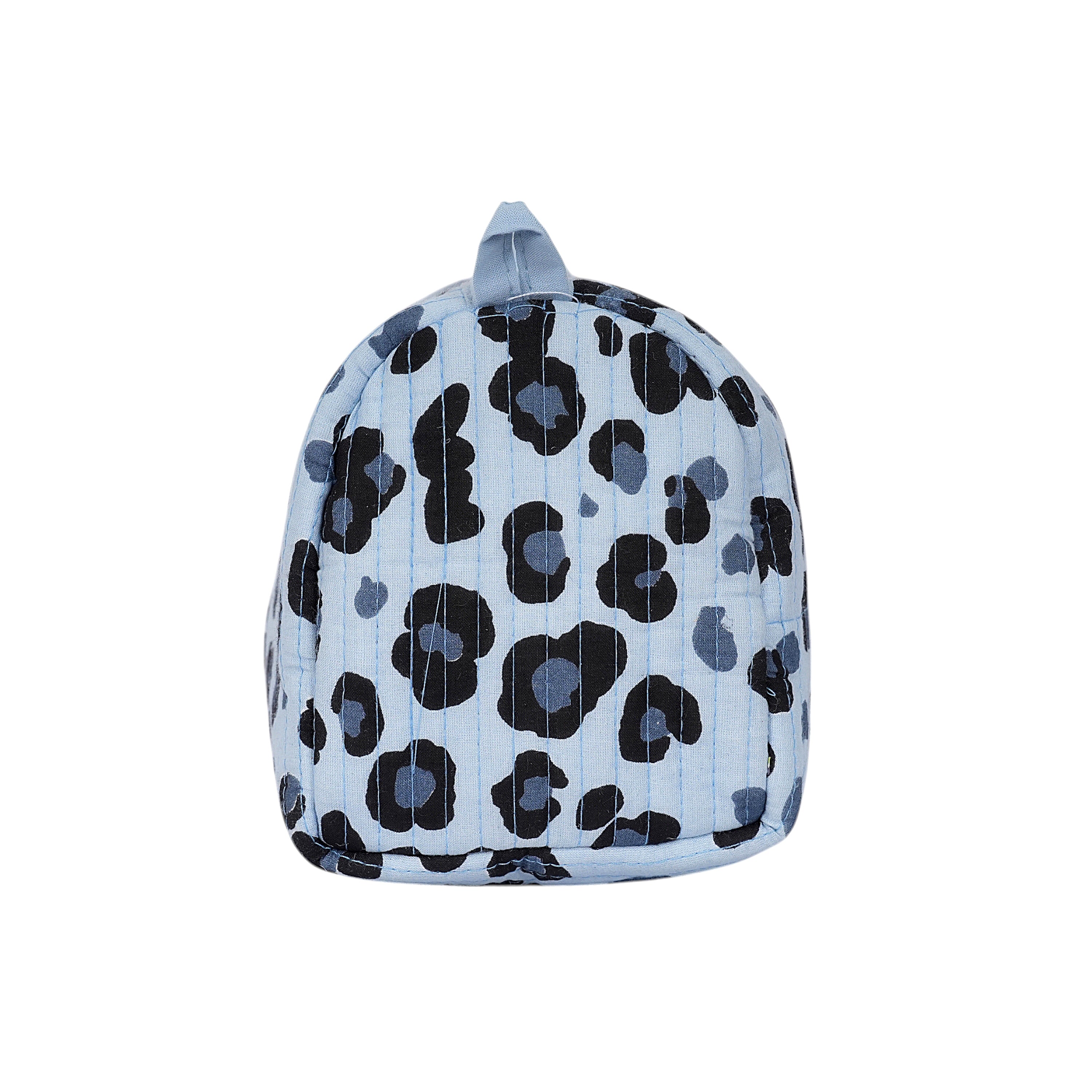The Leopard 3-Piece Travel Set — handmade hand-block-printed cotton three-piece travel pouch set with our signature leopard print, ethically made in Rajasthan, India
