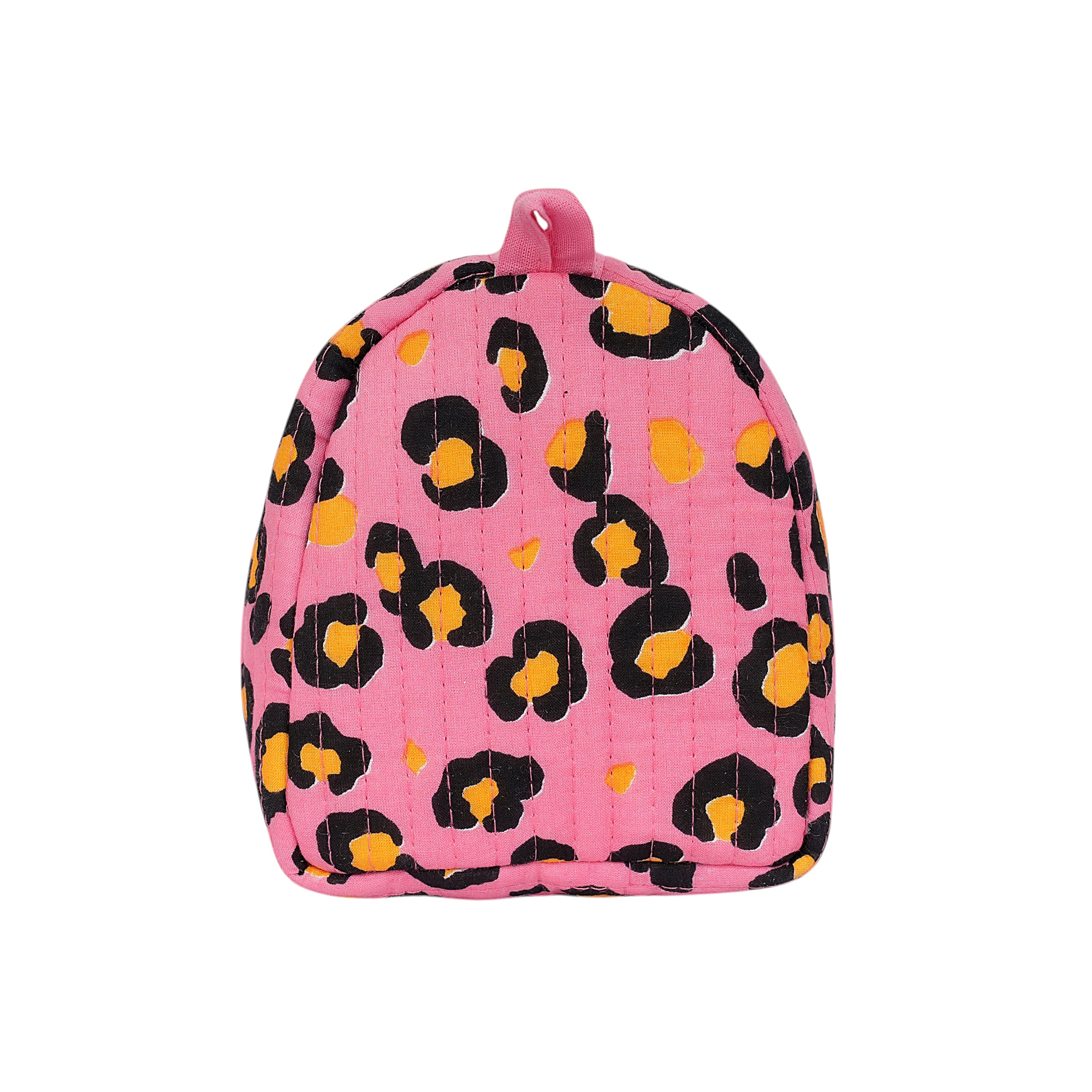 The Leopard 3-Piece Travel Set — handmade hand-block-printed cotton three-piece travel pouch set with our signature leopard print, ethically made in Rajasthan, India