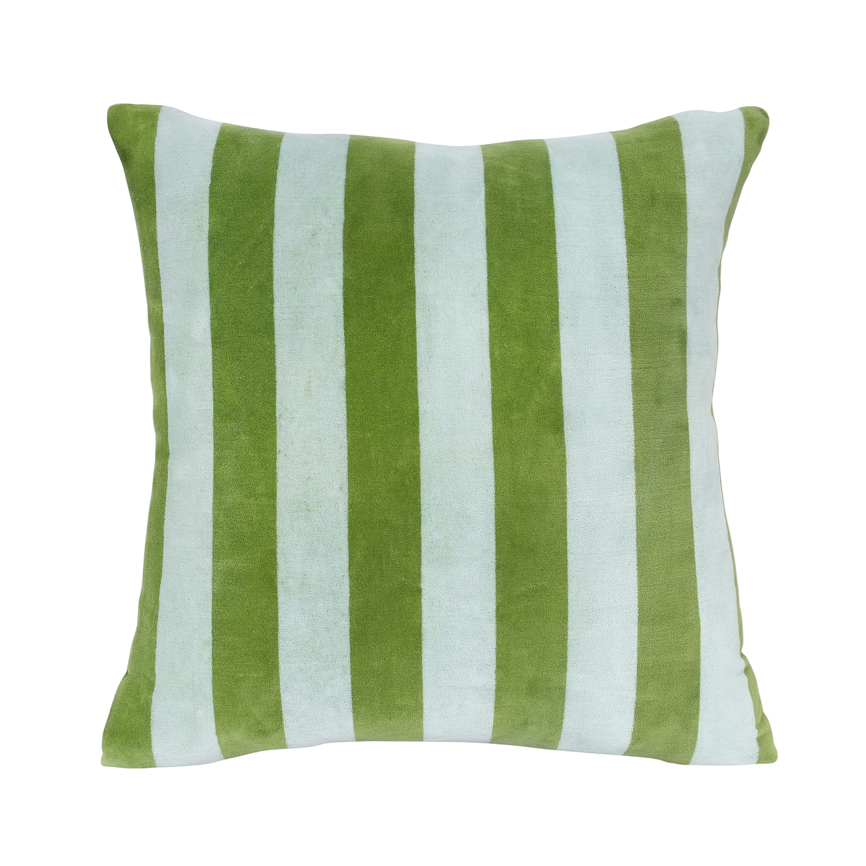 The Striped Velvet Cushion — handmade quilted velvet cushion cover, ethically made in Rajasthan, India
