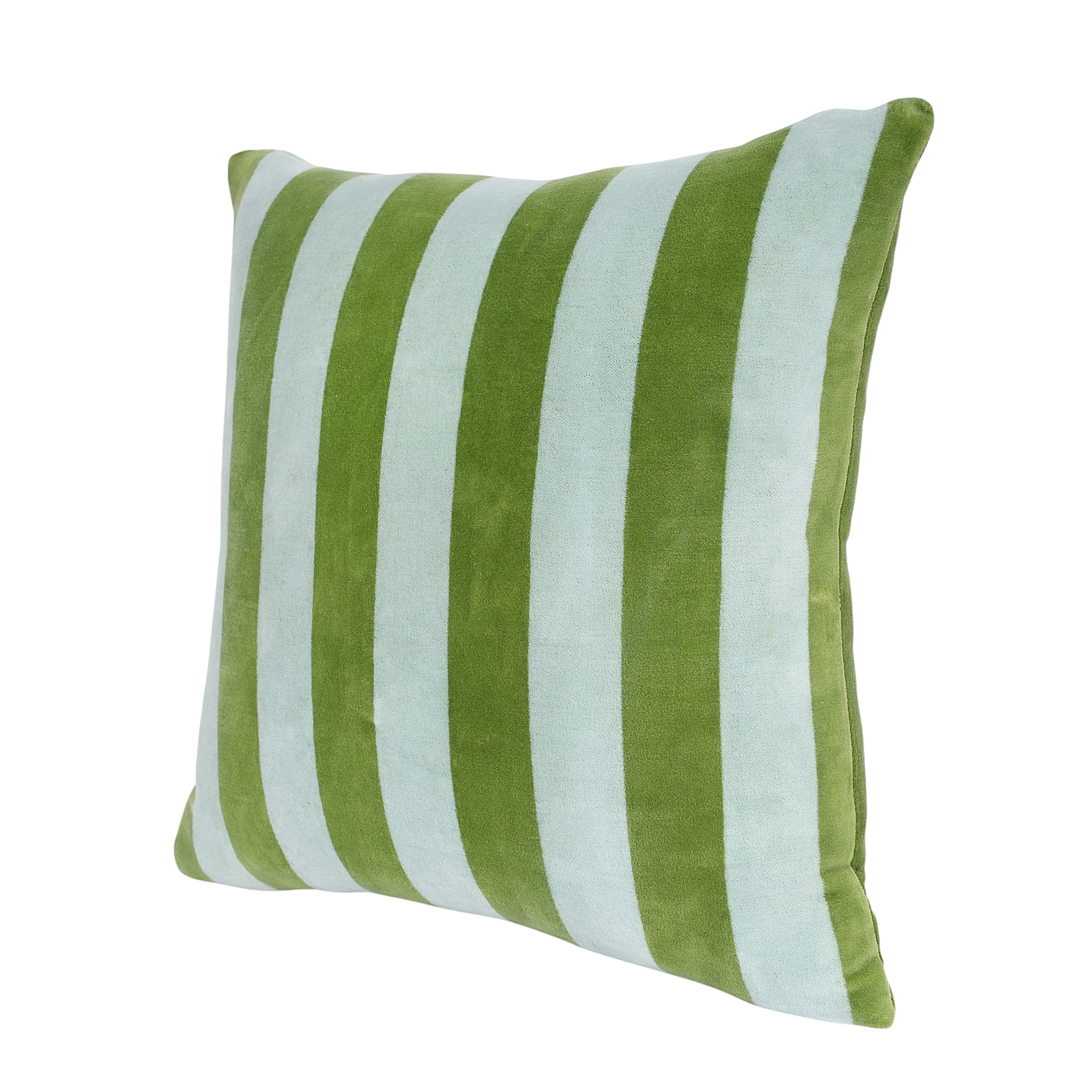 The Striped Velvet Cushion — handmade quilted velvet cushion cover, ethically made in Rajasthan, India