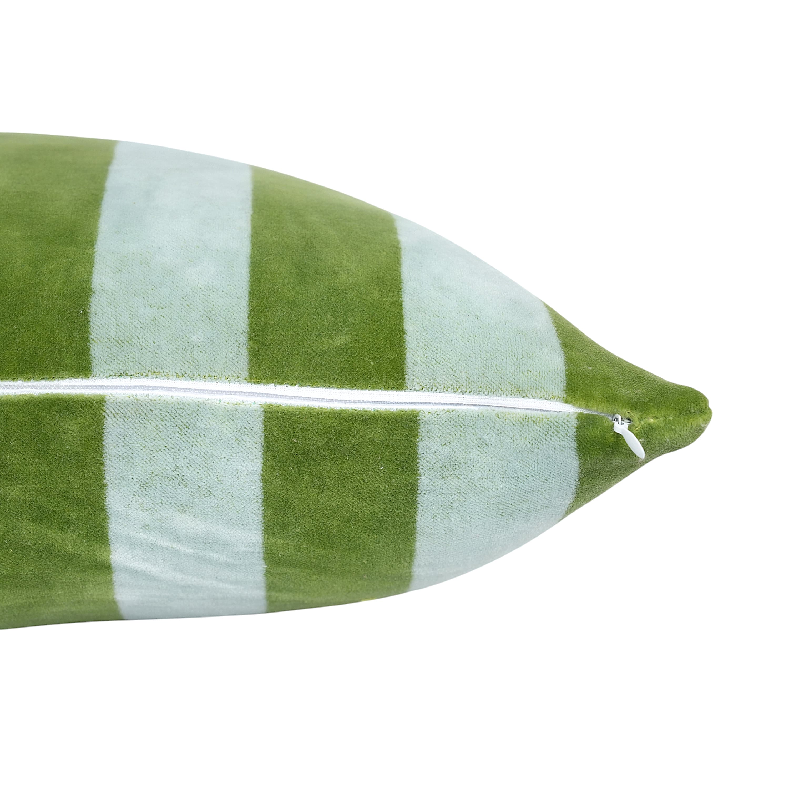 The Striped Velvet Cushion — handmade quilted velvet cushion cover, ethically made in Rajasthan, India