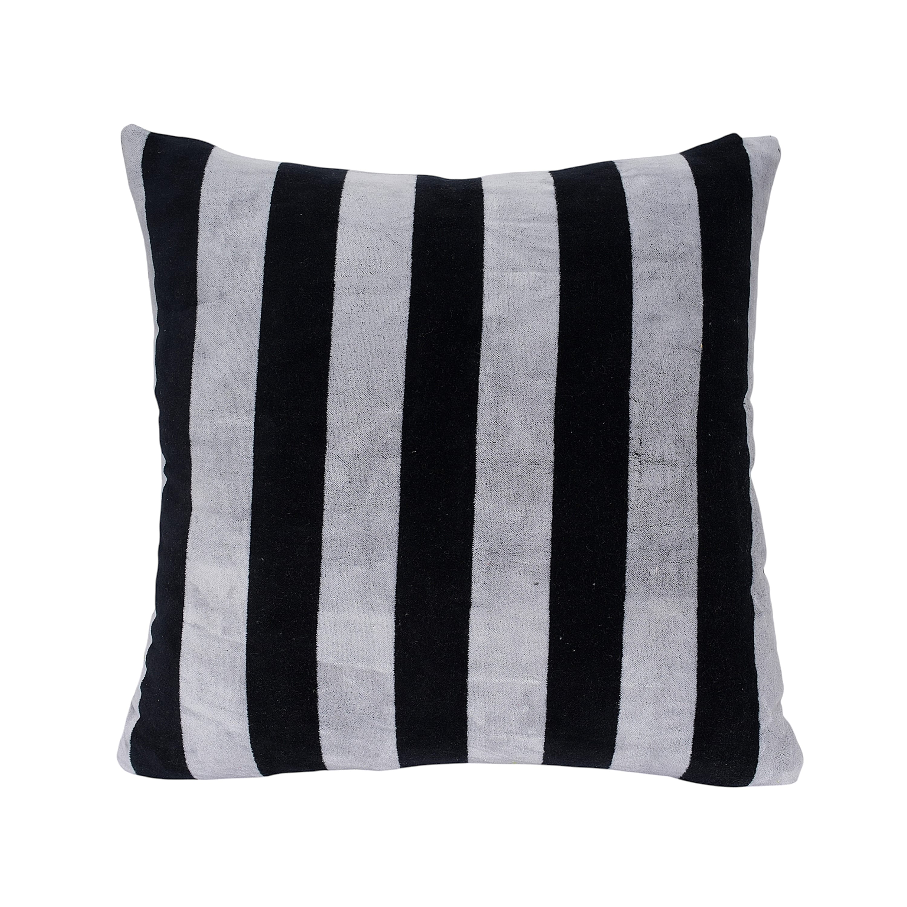 The Striped Velvet Cushion — handmade quilted velvet cushion cover, ethically made in Rajasthan, India