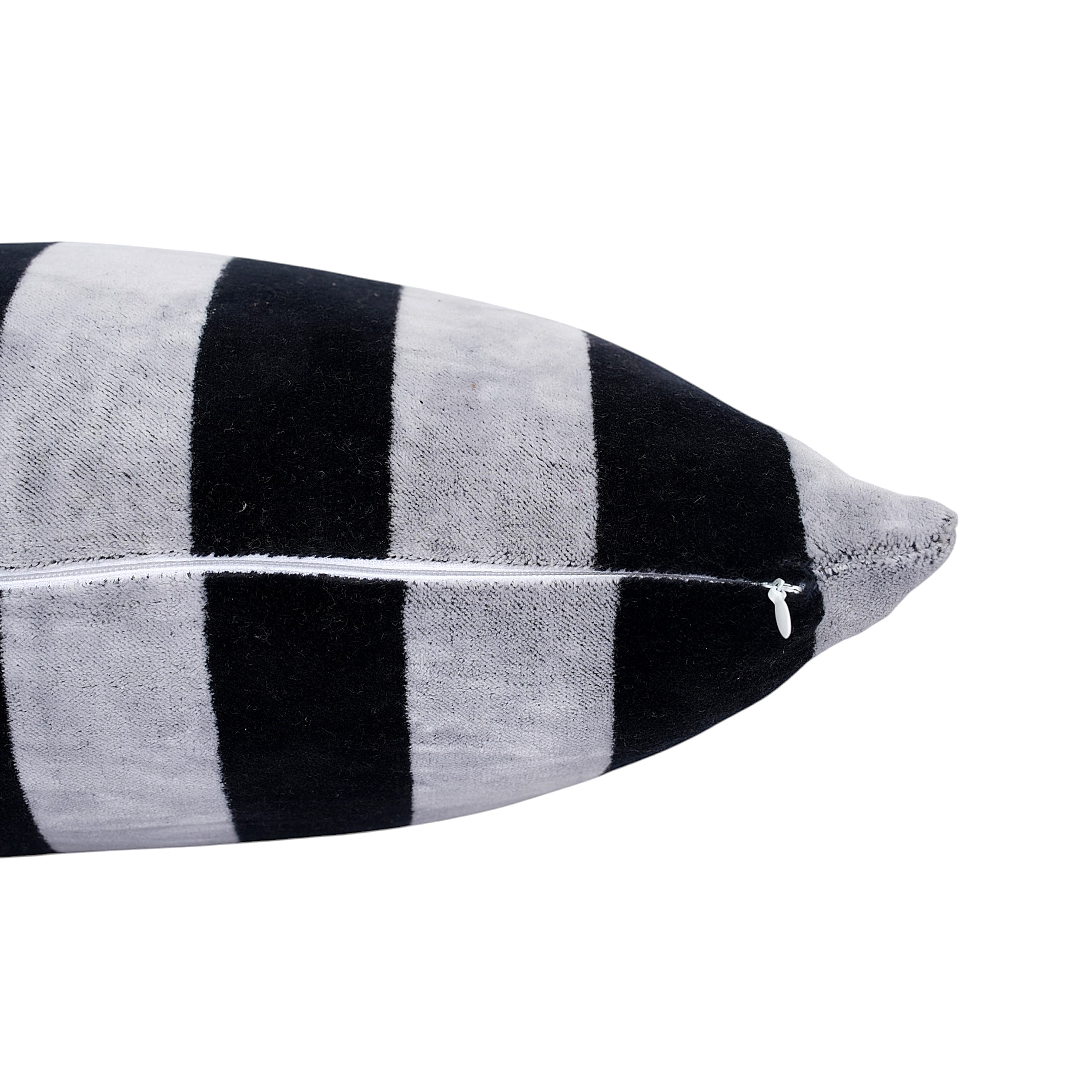The Striped Velvet Cushion — handmade quilted velvet cushion cover, ethically made in Rajasthan, India
