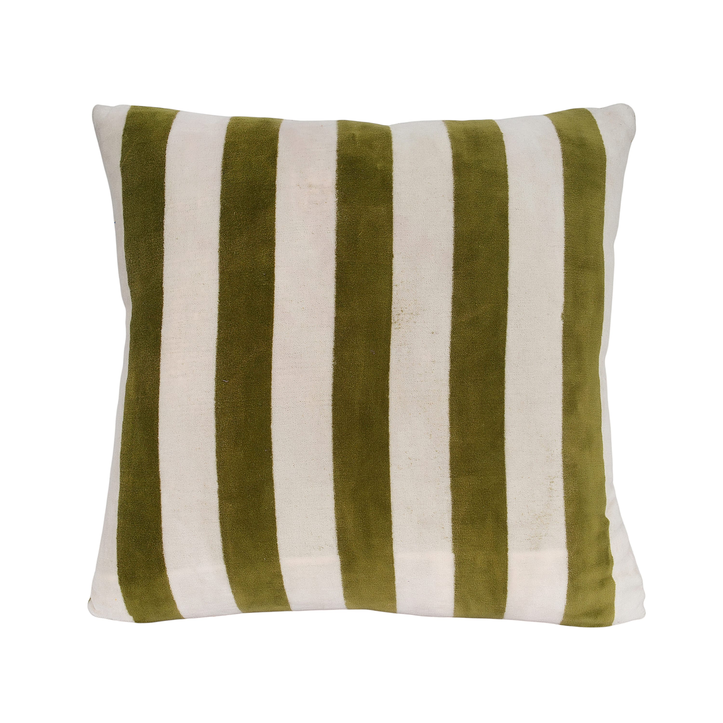 The Striped Velvet Cushion — handmade quilted velvet cushion cover, ethically made in Rajasthan, India