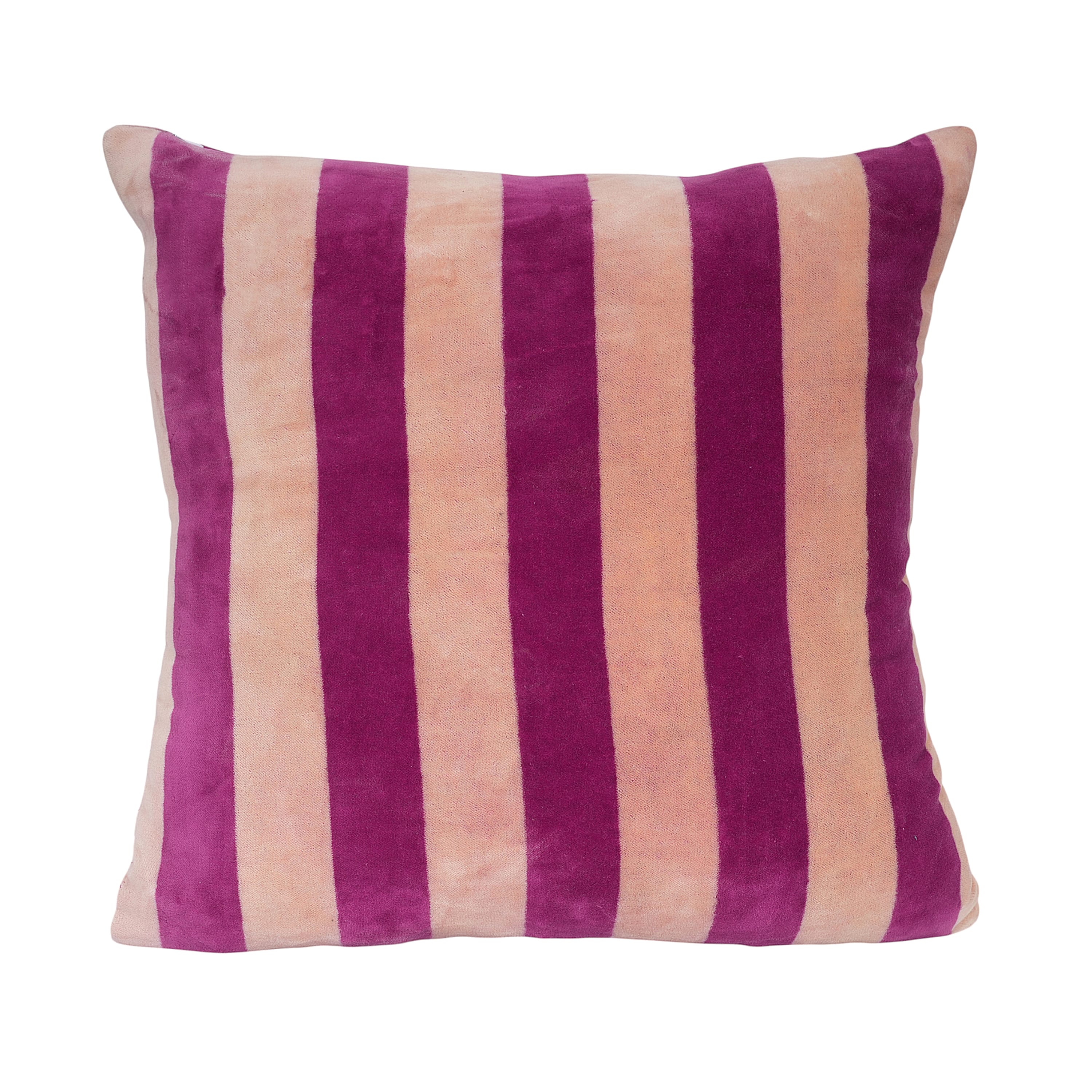 The Striped Velvet Cushion — handmade quilted velvet cushion cover, ethically made in Rajasthan, India