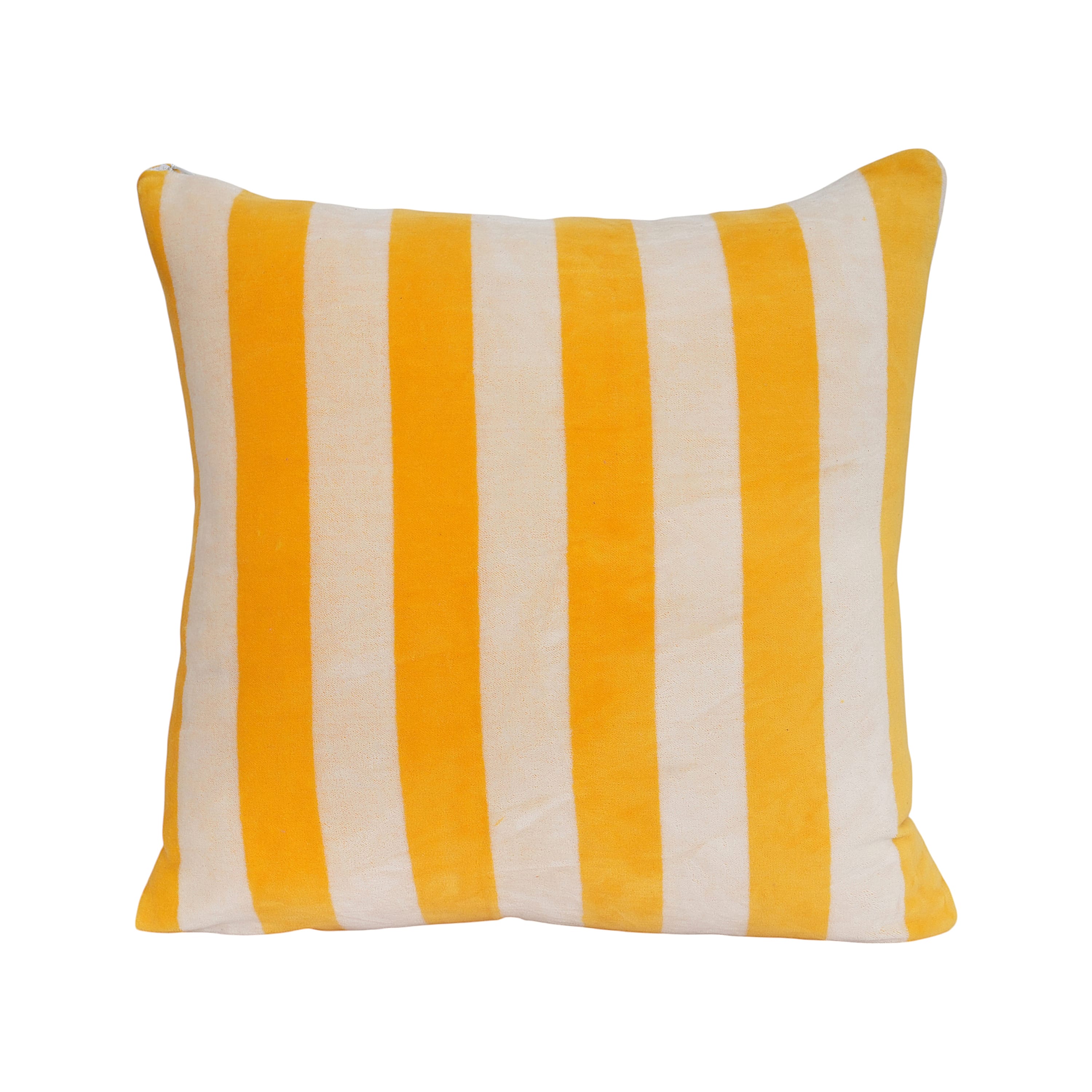 The Striped Velvet Cushion — handmade quilted velvet cushion cover, ethically made in Rajasthan, India