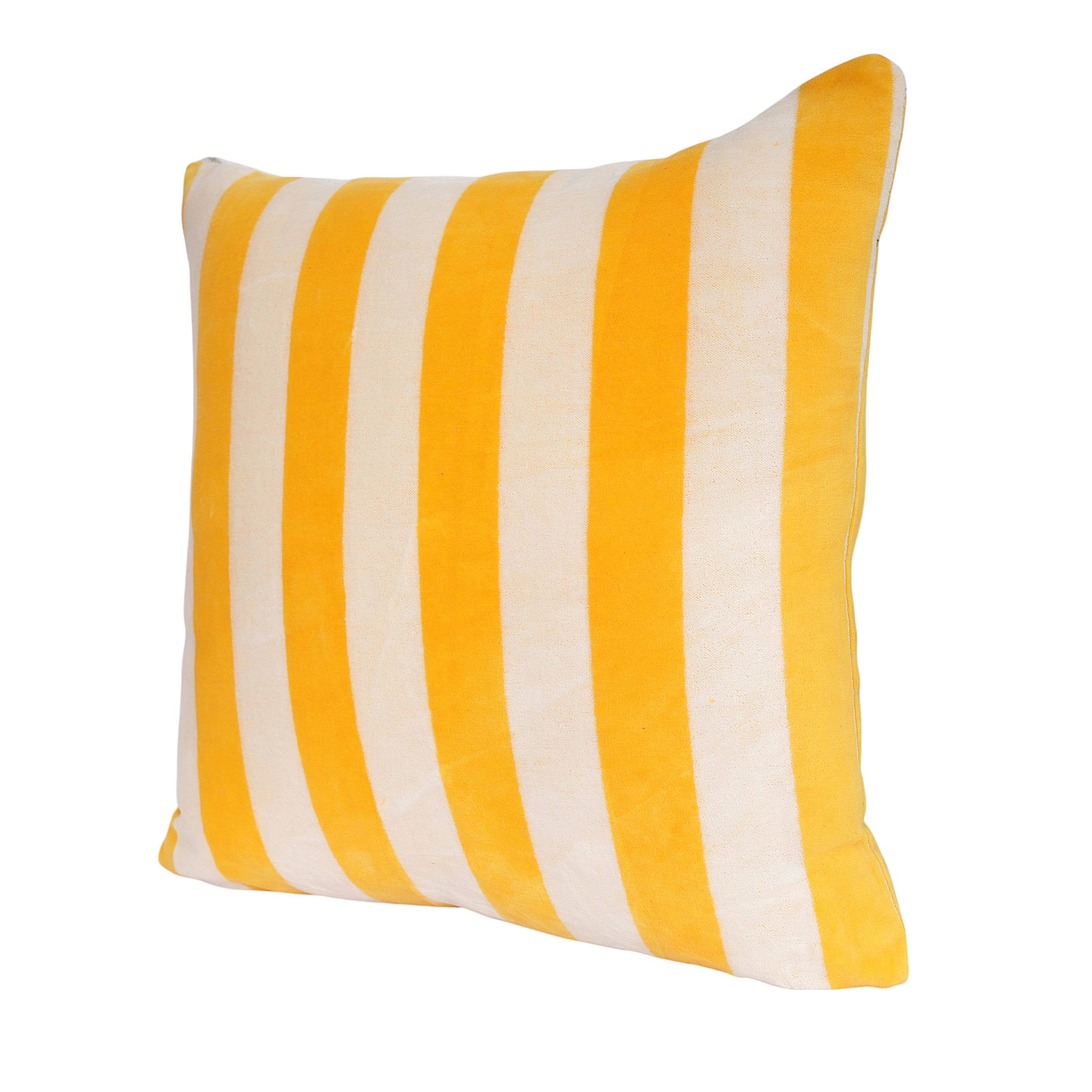 The Striped Velvet Cushion — handmade quilted velvet cushion cover, ethically made in Rajasthan, India
