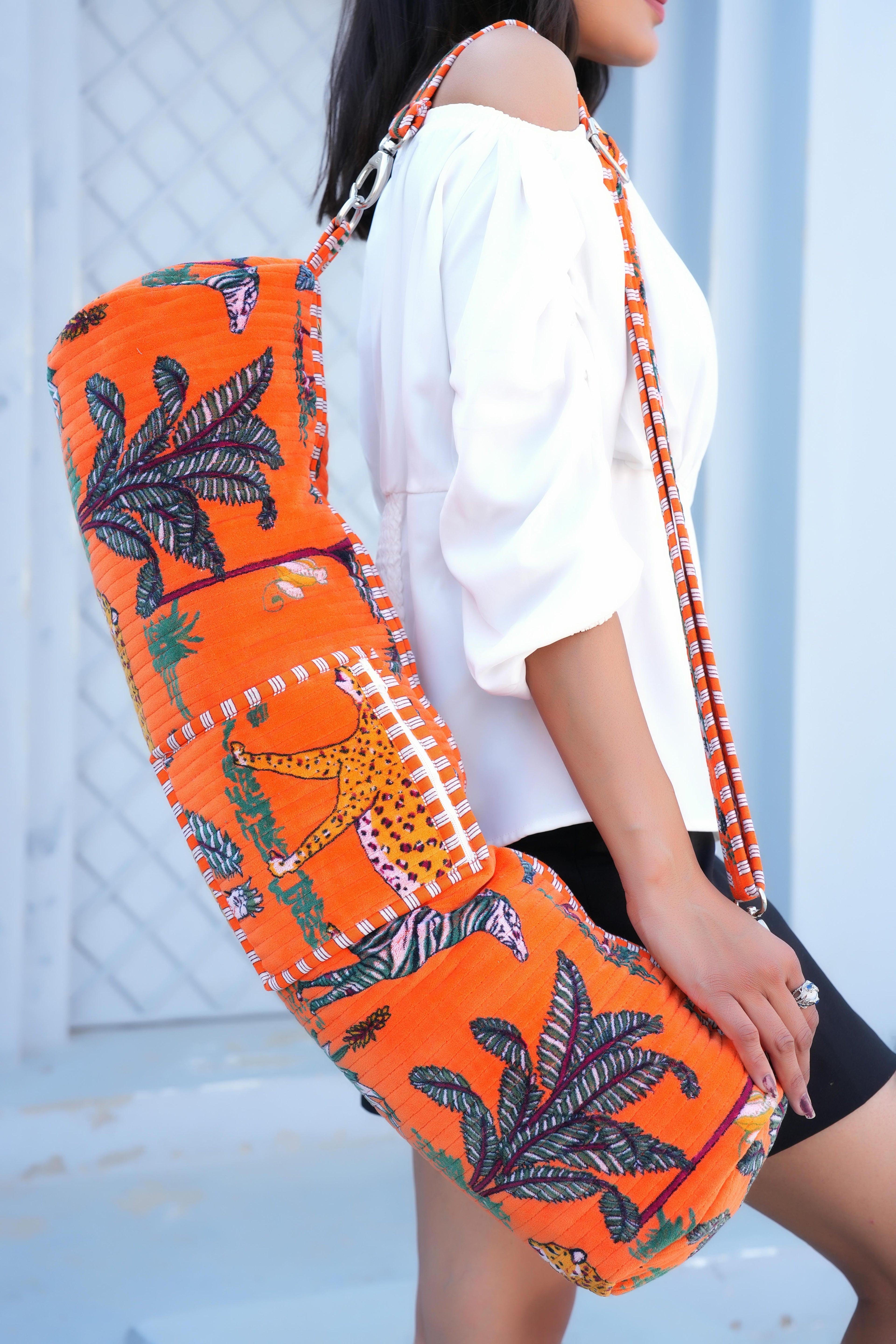 The Jungle Velvet Yoga Bag