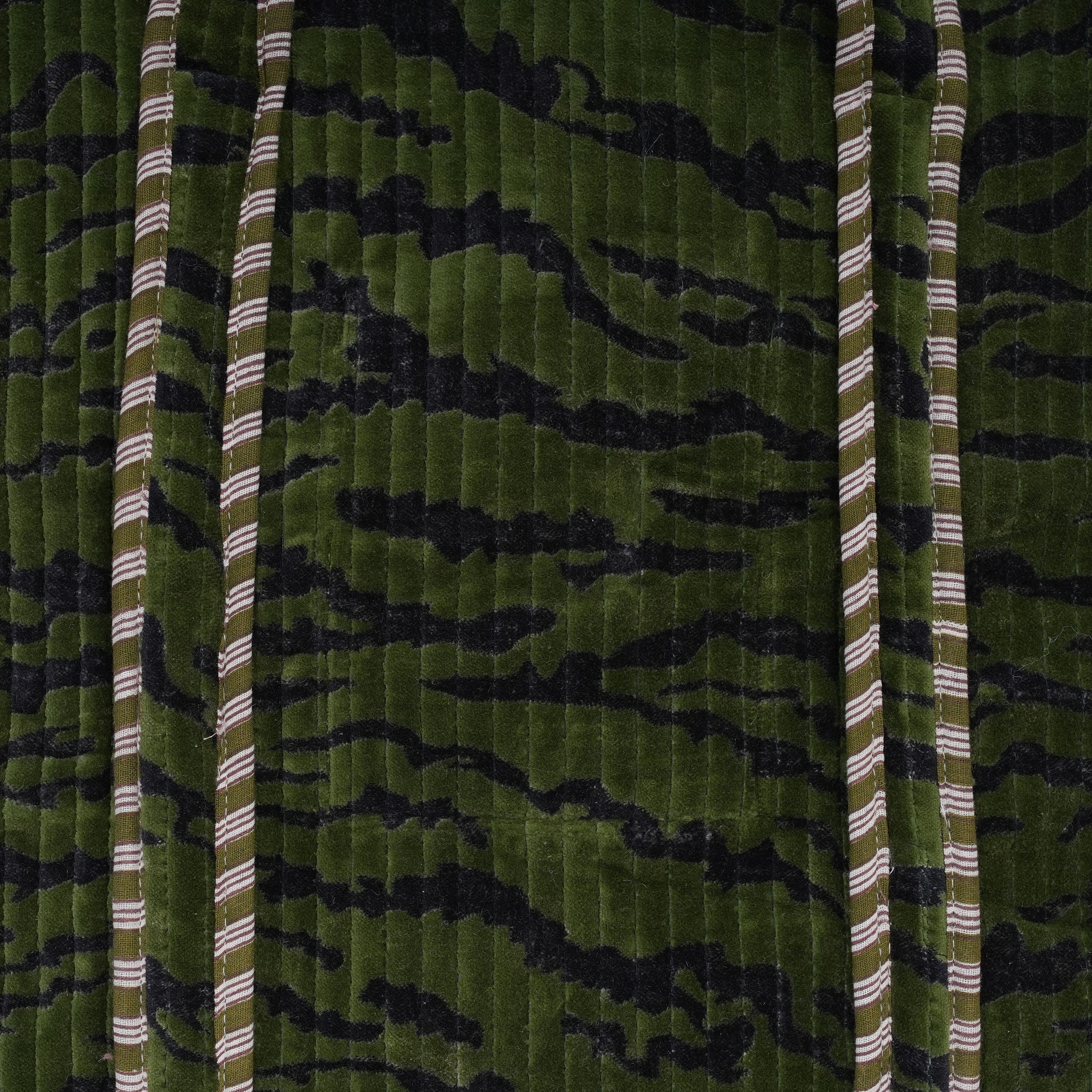 The Velvet Tiger Tote — handmade quilted velvet tote bag, ethically made in Rajasthan, India