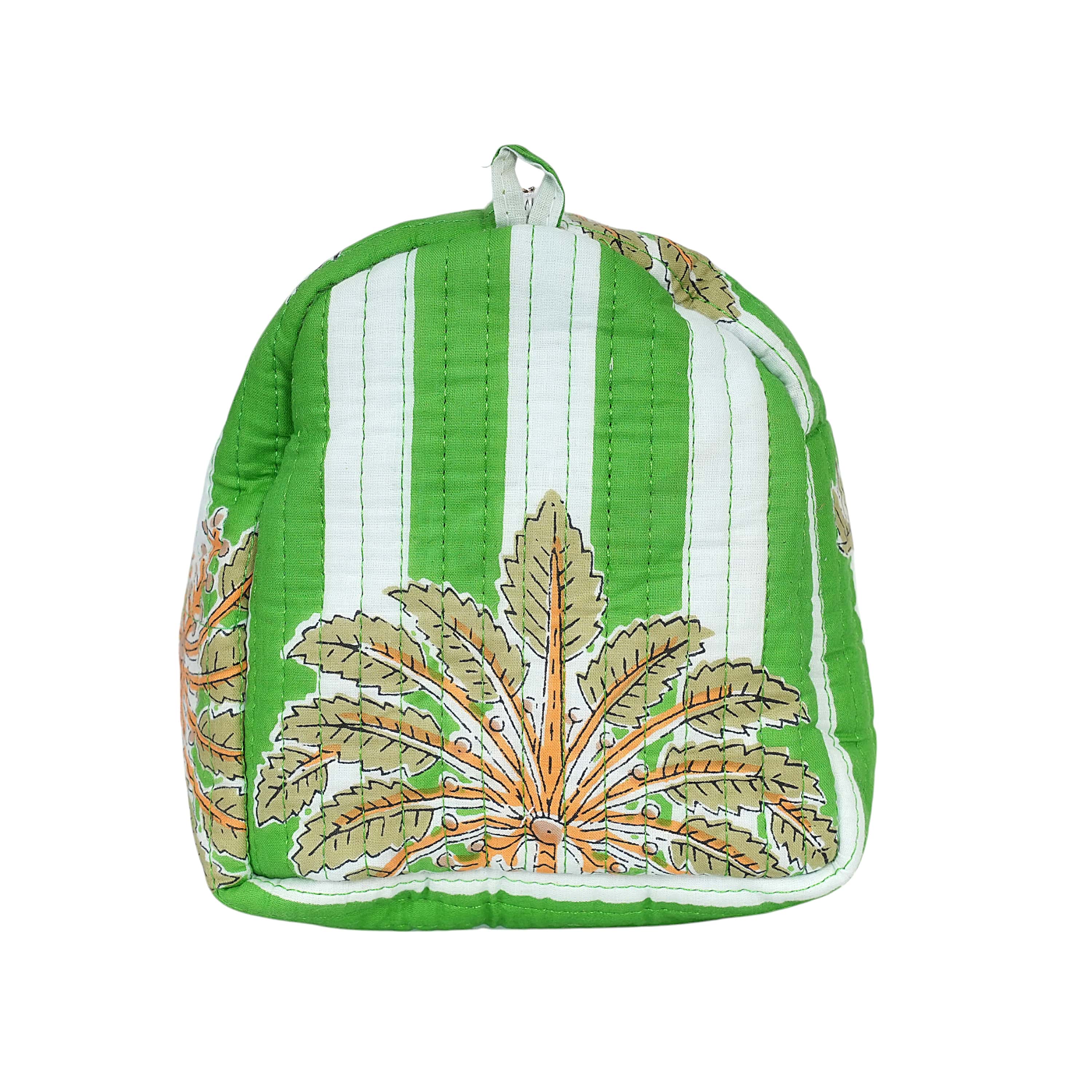 The Palm Tree Travel Set — handmade hand block printed cotton travel pouch set, ethically made in Rajasthan, India