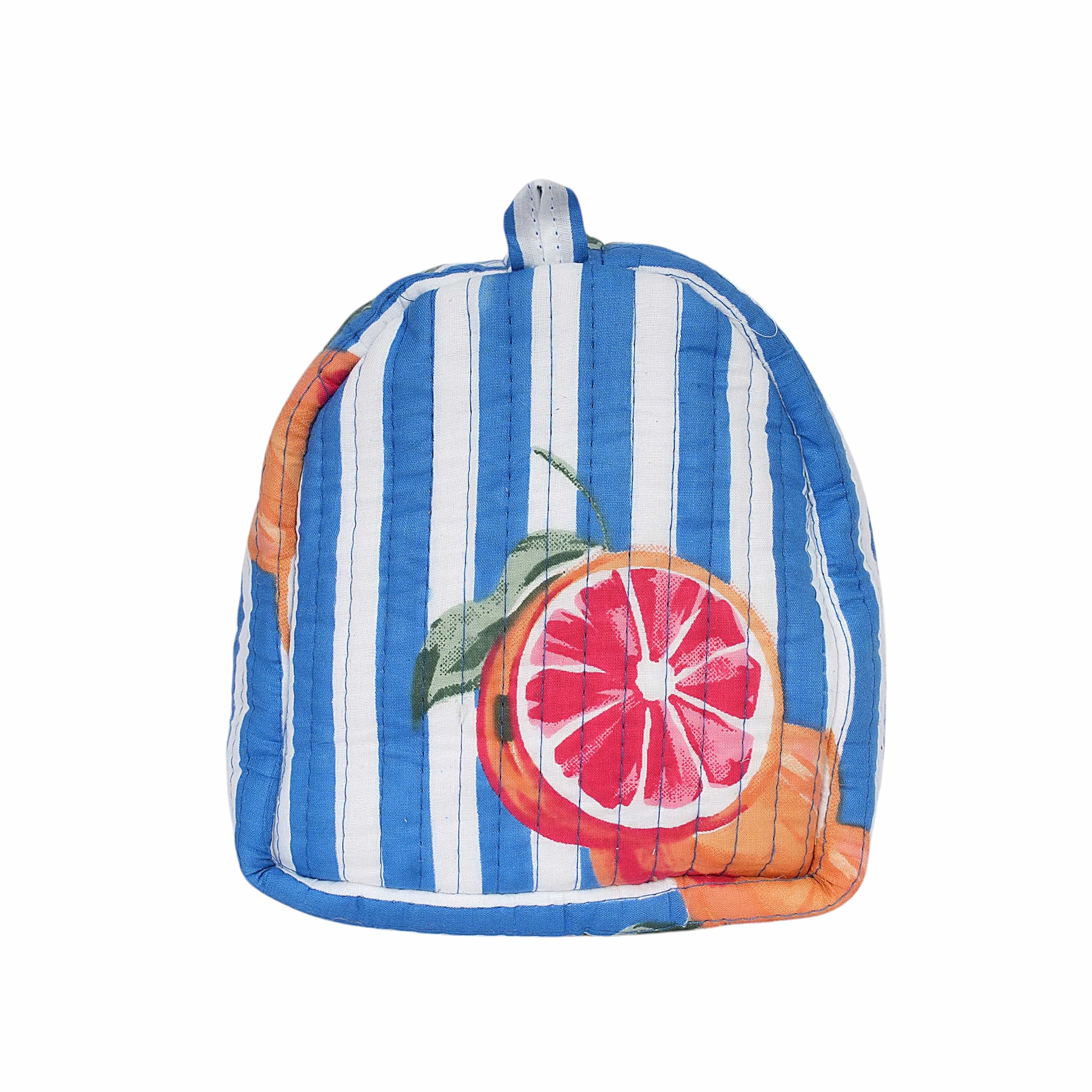 The Summer Fruits Travel Set Oranges — handmade hand block printed cotton travel pouch set, ethically made in Rajasthan, India