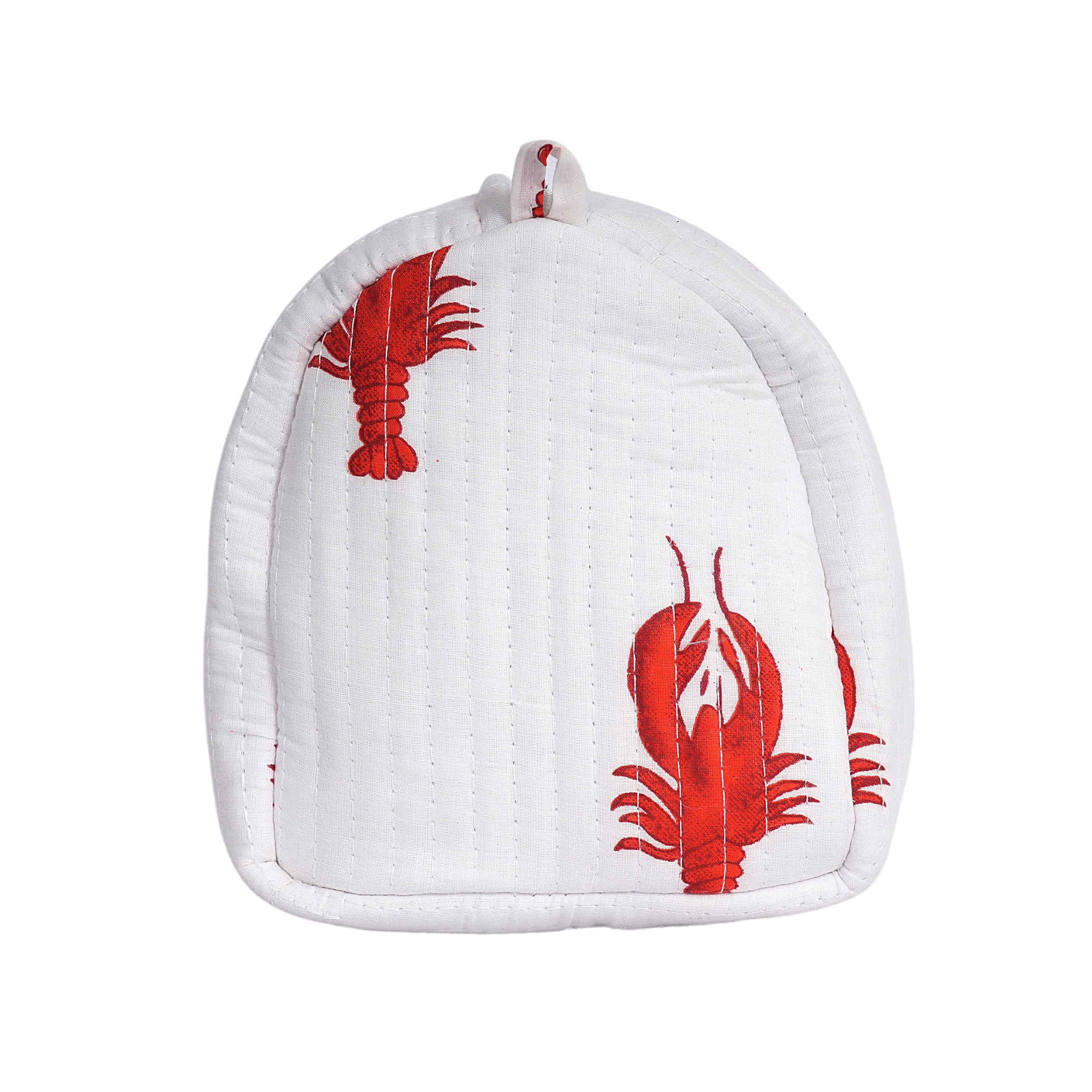 The Lobster Travel Set — handmade hand block printed cotton travel pouch set, ethically made in Rajasthan, India