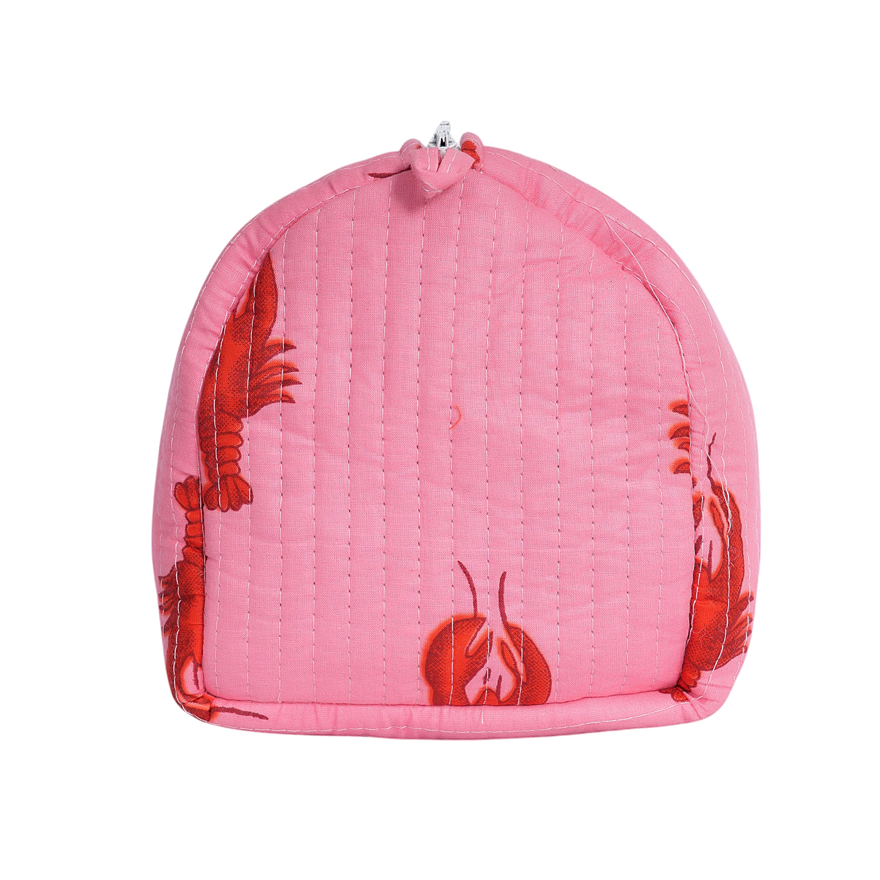 The Lobster Travel Set — handmade hand block printed cotton travel pouch set, ethically made in Rajasthan, India