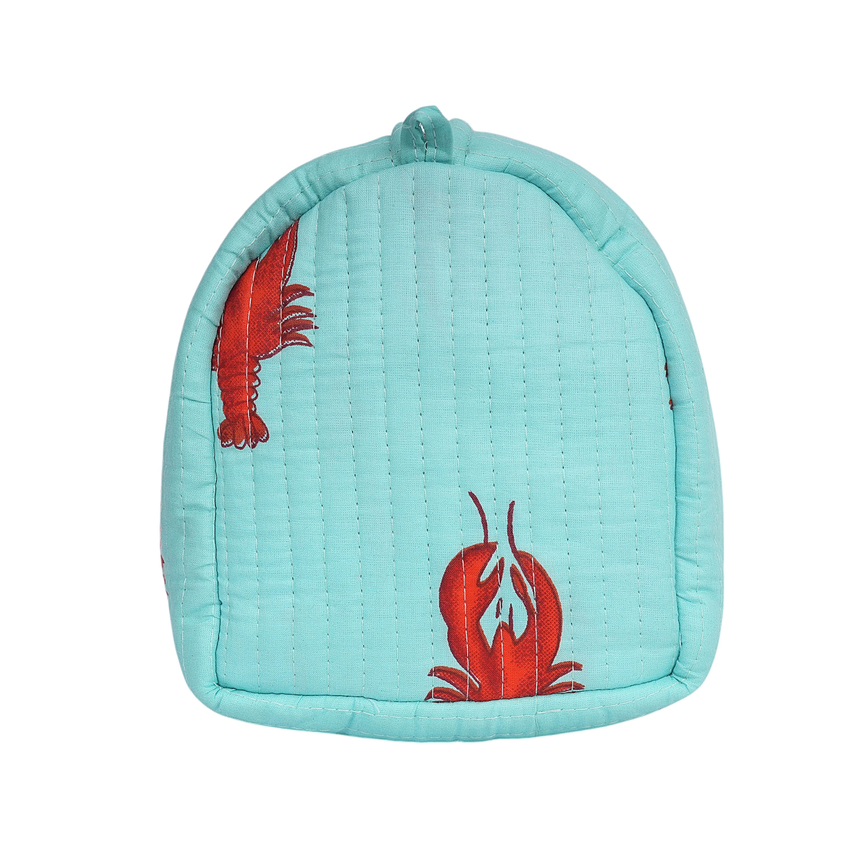 The Lobster Travel Set — handmade hand block printed cotton travel pouch set, ethically made in Rajasthan, India